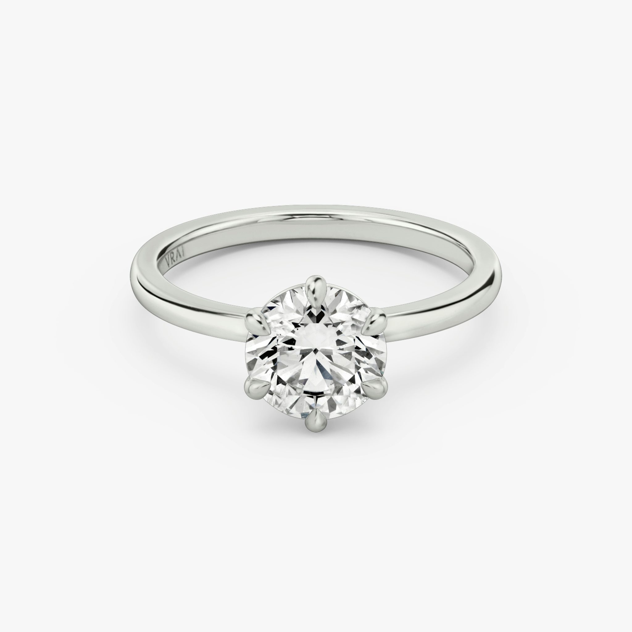 Signature 6 Prong Round Brilliant diamond ring