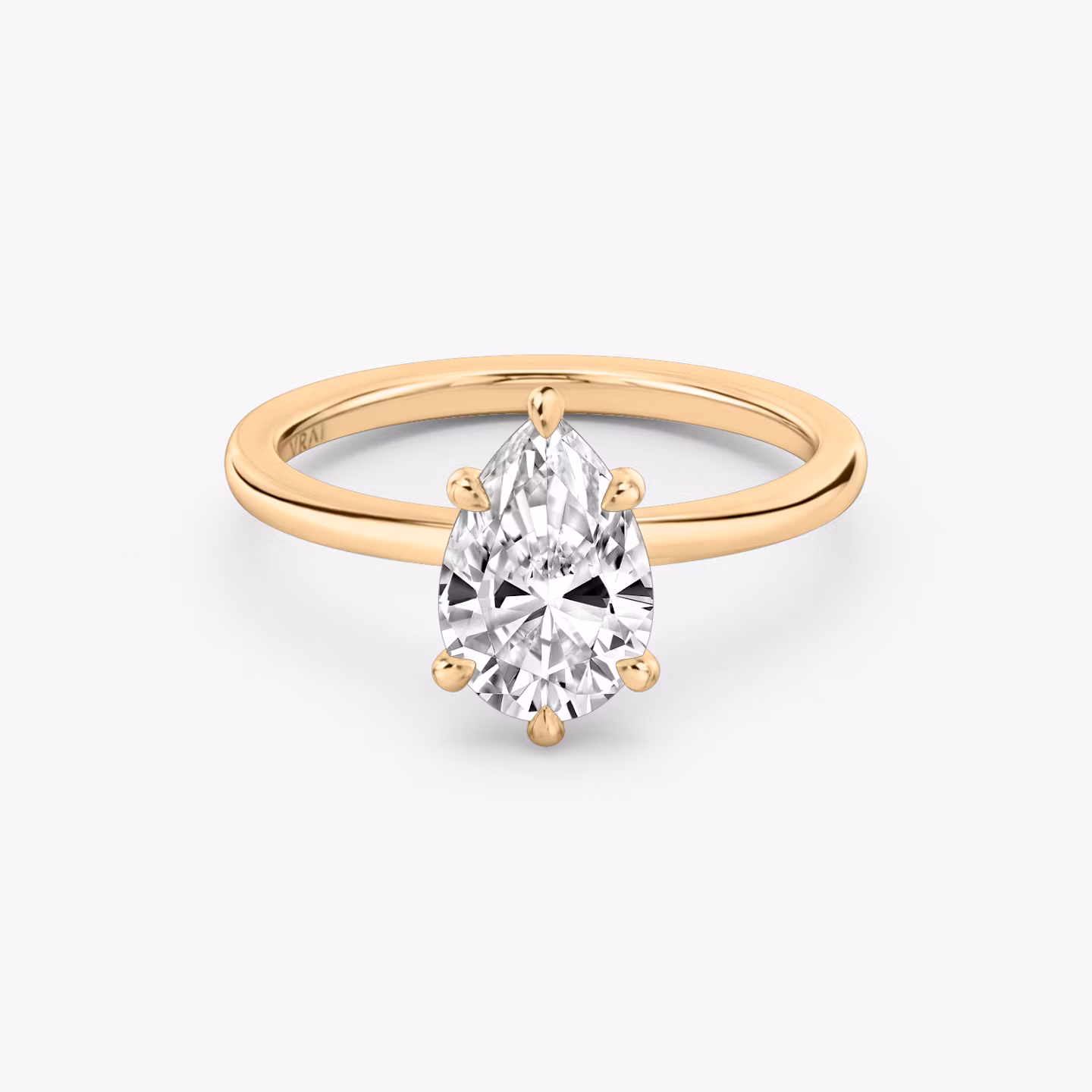 The Signature 6 Prong Pear | Rose Gold