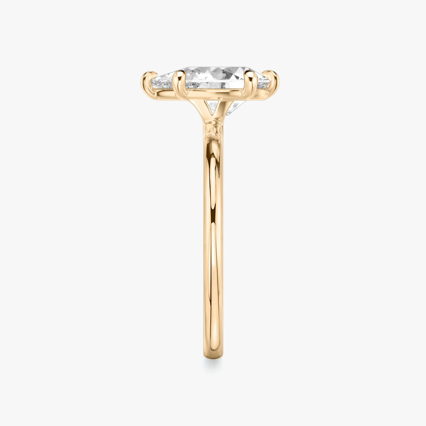 The Signature 6 Prong | Pear | 14k | Rose Gold | bandAccent: Plain | bandWidth: standard | hiddenHalo: no | diamondOrientation: vertical | caratWeight: other