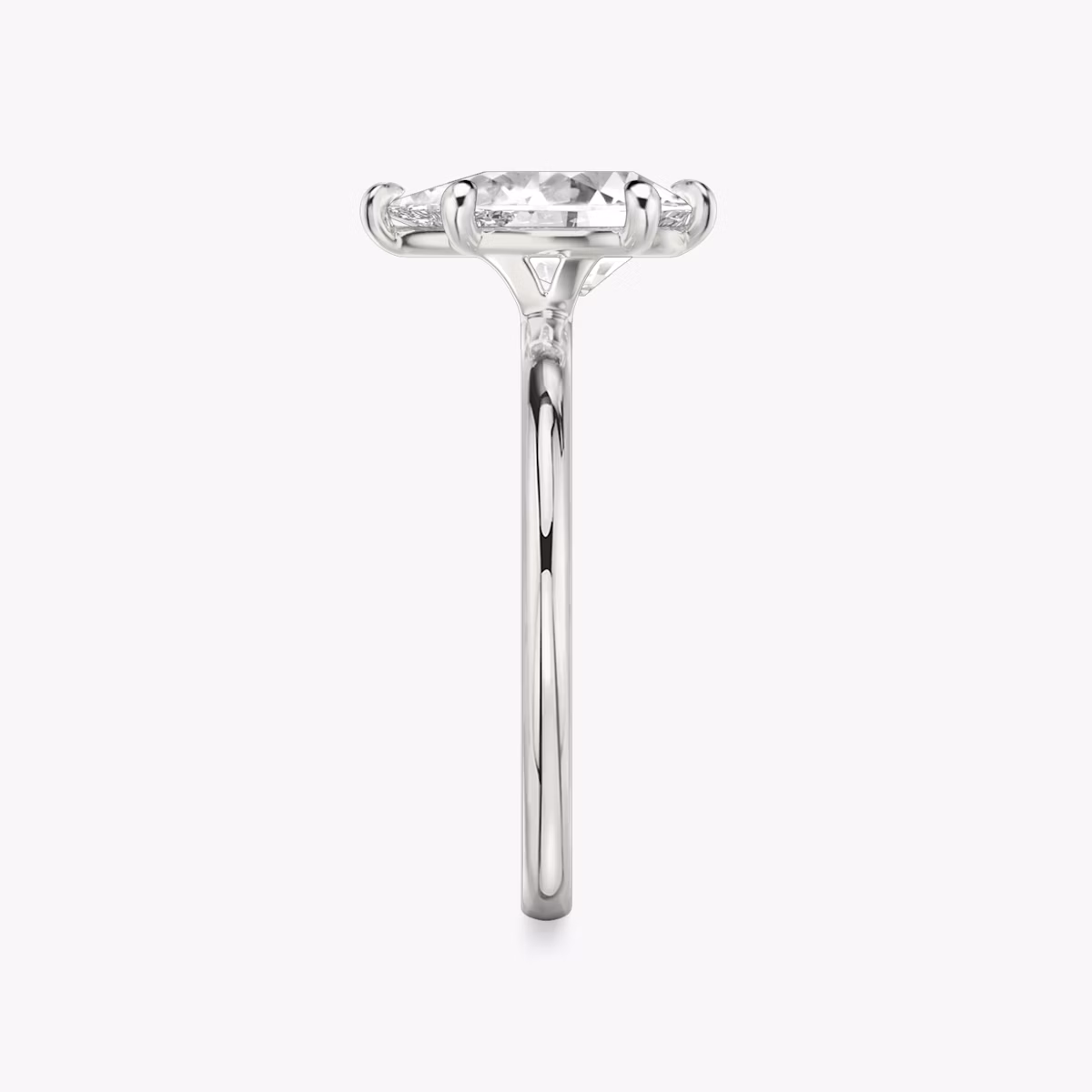 The Signature 6 Prong | Pear | Platinum | bandAccent: Plain | bandWidth: standard | hiddenHalo: no | diamondOrientation: vertical | caratWeight: other
