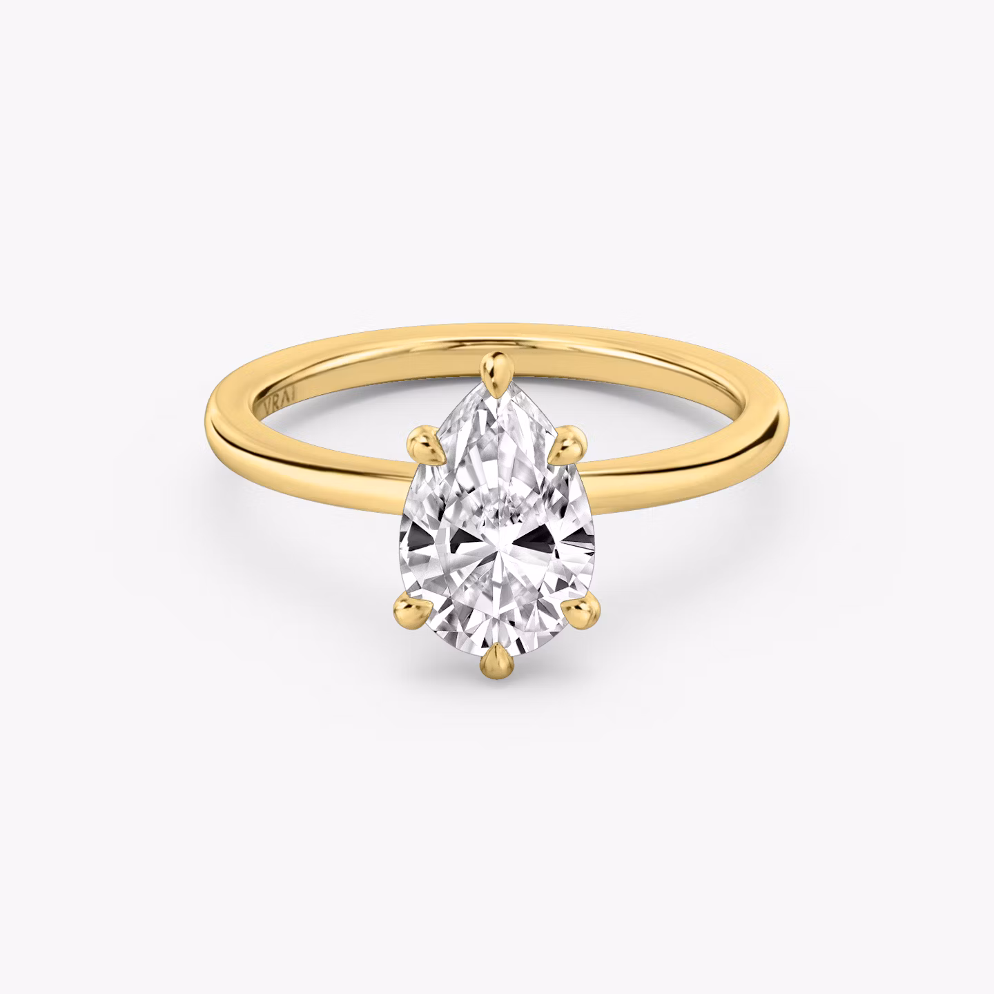 The Signature 6 Prong Pear | Yellow Gold