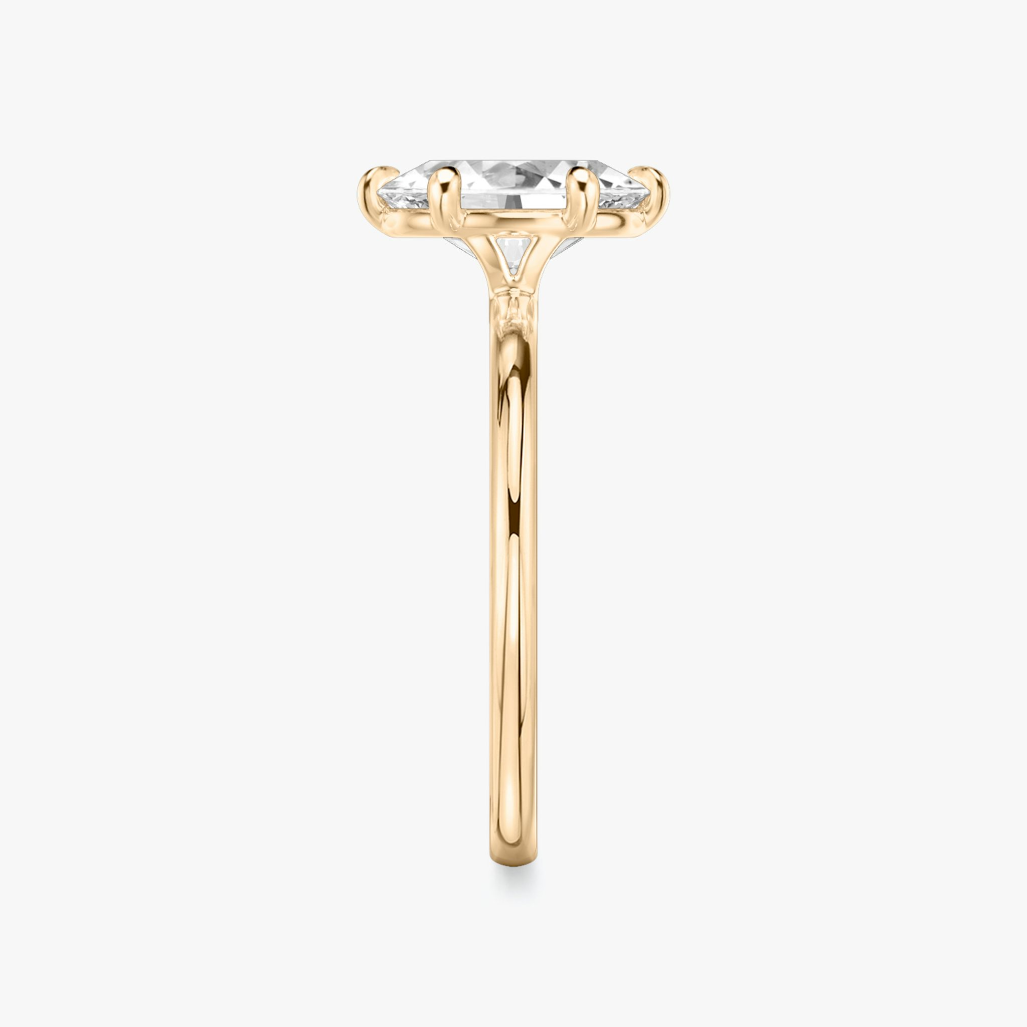 The Signature 6 Prong | Oval | 14k | Rose Gold | bandAccent: Plain | bandWidth: standard | hiddenHalo: no | diamondOrientation: vertical | caratWeight: other