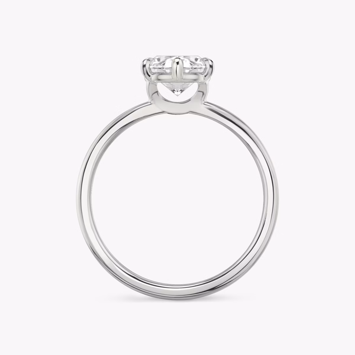 The Signature 6 Prong | Oval | Platinum | bandAccent: Plain | bandWidth: standard | hiddenHalo: no | diamondOrientation: vertical | caratWeight: other