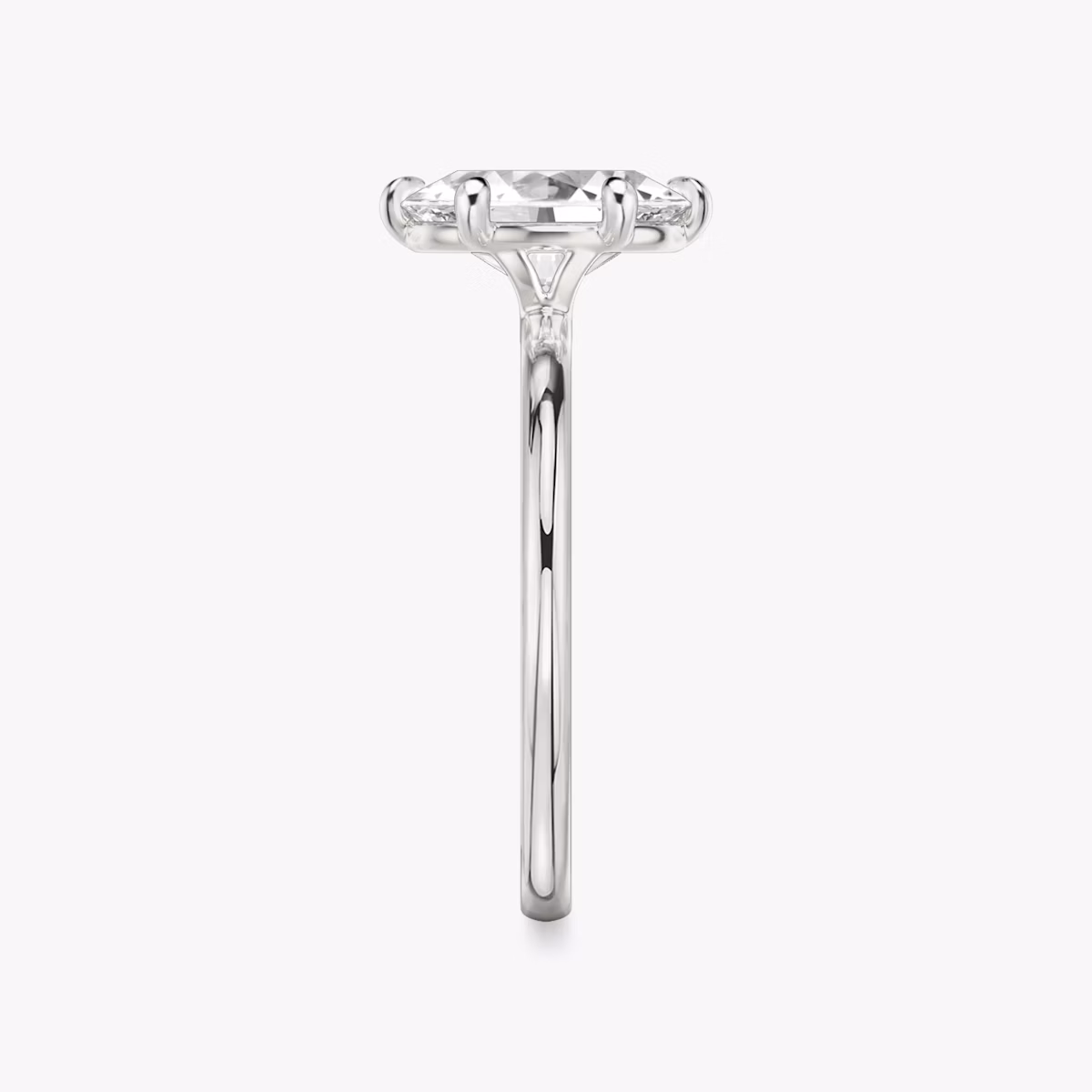 The Signature 6 Prong | Oval | Platinum | bandAccent: Plain | bandWidth: standard | hiddenHalo: no | diamondOrientation: vertical | caratWeight: other