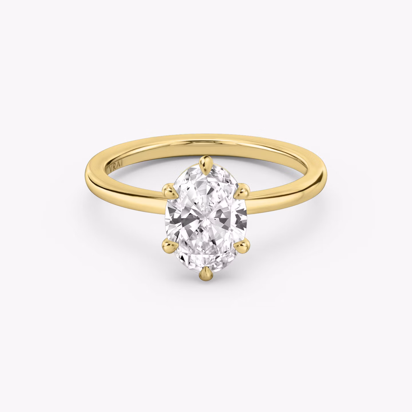 The Signature 6 Prong Oval | Yellow Gold