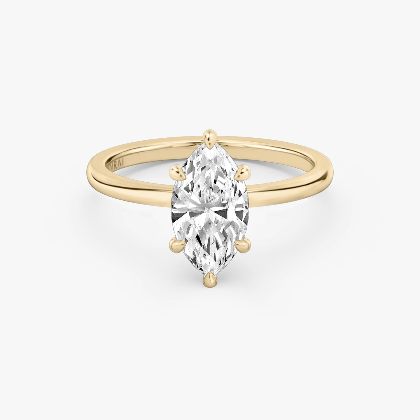 Signature 6 Prong | Marquise | 14k | Roségold | bandAccent: Ohne Pavé-Besatz | bandWidth: standard | hiddenHalo: no | diamondOrientation: vertical | caratWeight: other
