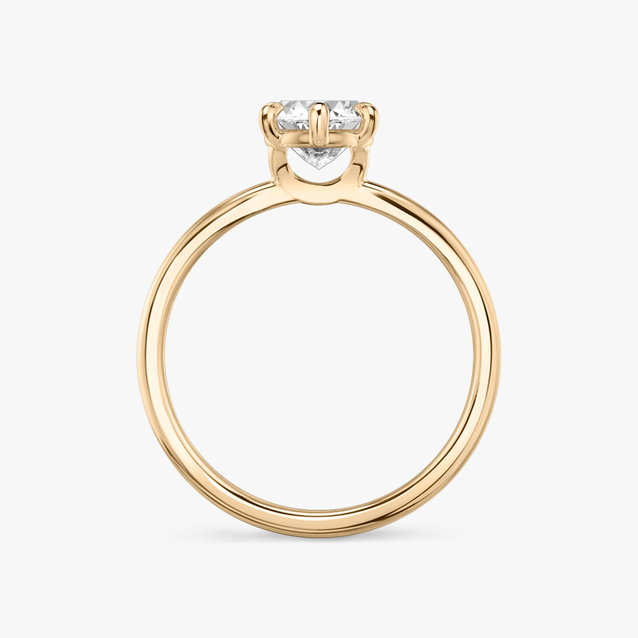 The Signature 6 Prong | Marquise | 14k | Rose Gold | bandAccent: Plain | bandWidth: standard | hiddenHalo: no | diamondOrientation: vertical | caratWeight: other