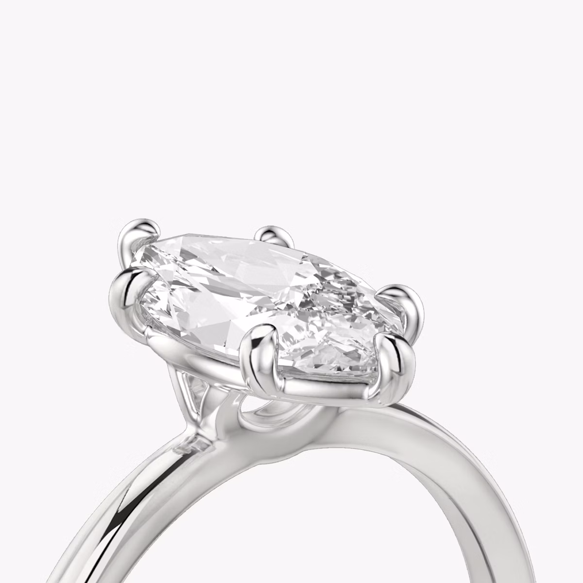 The Signature 6 Prong | Marquise | Platinum | bandAccent: Plain | bandWidth: standard | hiddenHalo: no | diamondOrientation: vertical | caratWeight: other