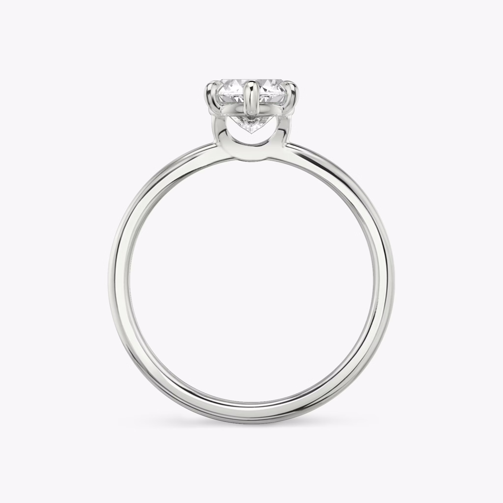 The Signature 6 Prong | Marquise | 18k | White Gold | bandAccent: Plain | bandWidth: standard | hiddenHalo: no | diamondOrientation: vertical | caratWeight: other