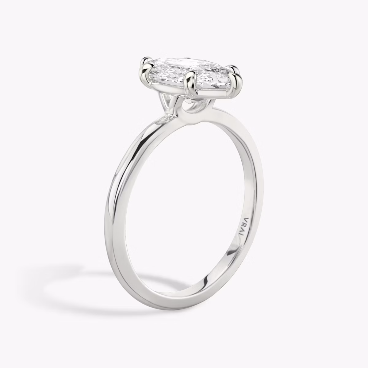 The Signature 6 Prong | Marquise | Platinum | bandAccent: Plain | bandWidth: standard | hiddenHalo: no | diamondOrientation: vertical | caratWeight: other