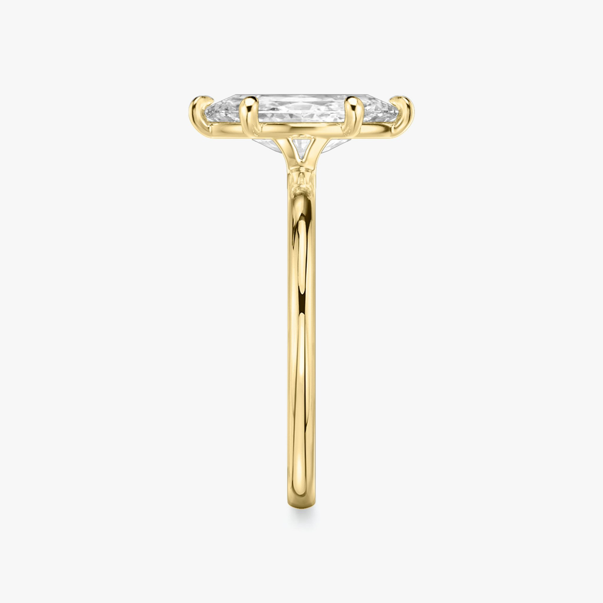 The Signature 6 Prong | Marquise | 18k | Yellow Gold | bandAccent: Plain | bandWidth: standard | hiddenHalo: no | diamondOrientation: vertical | caratWeight: other