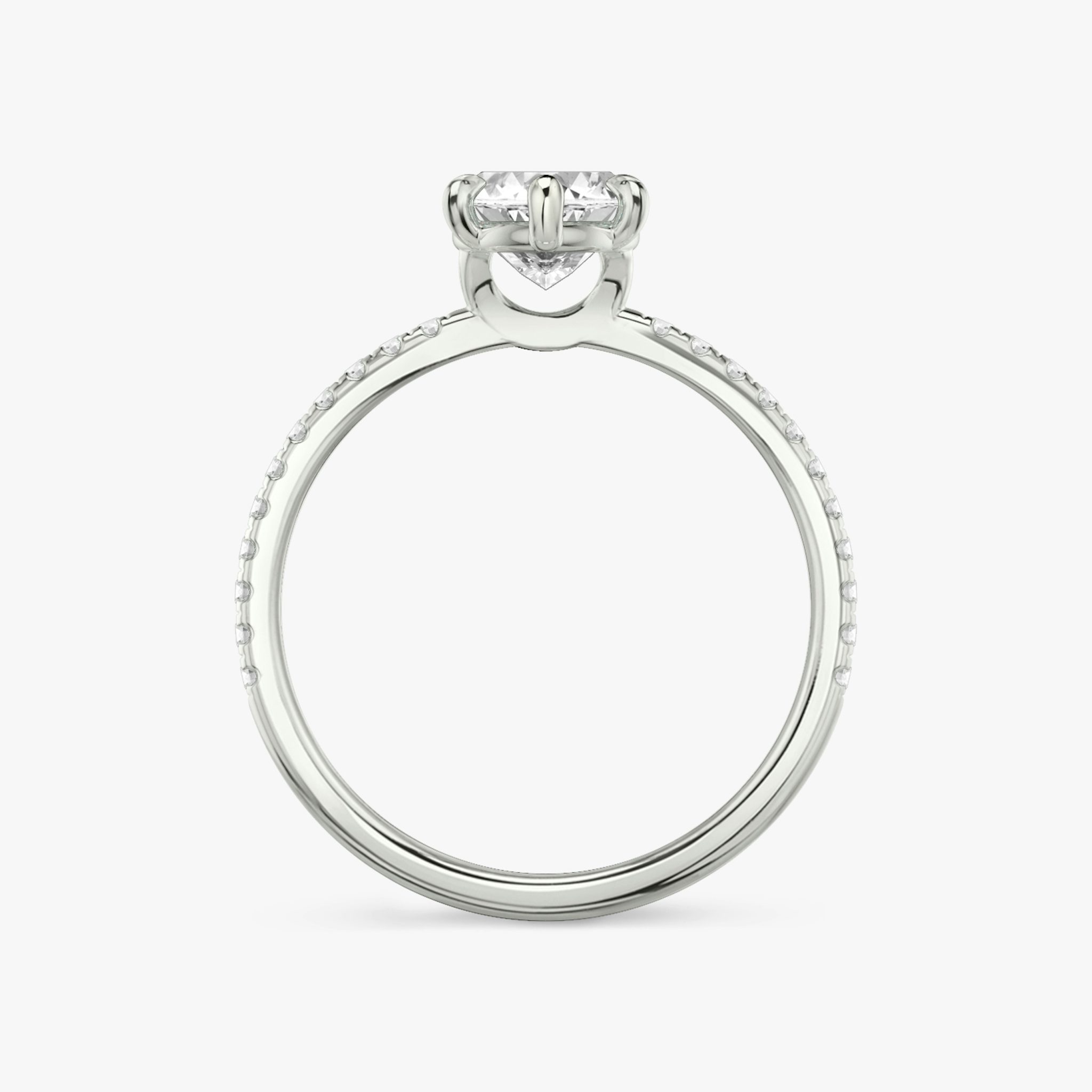 The Signature 6 Prong | Marquise | 18k | White Gold | bandAccent: Pavé | bandWidth: standard | hiddenHalo: no | diamondOrientation: vertical | caratWeight: other