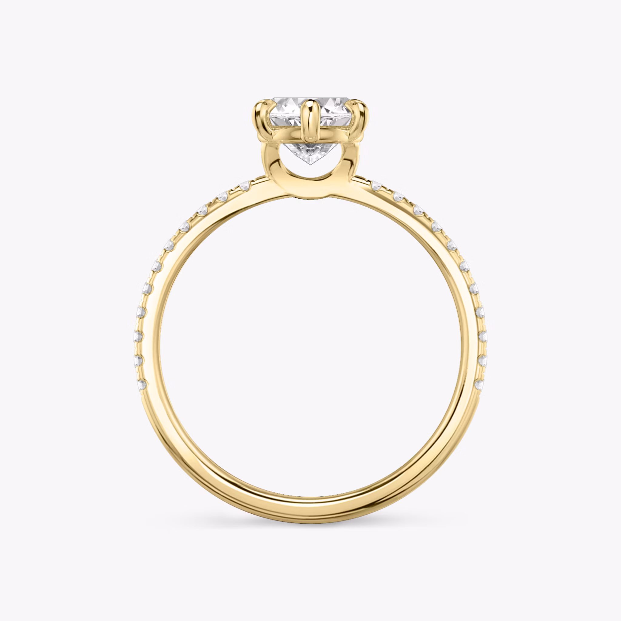 The Signature 6 Prong | Marquise | 18k | Yellow Gold | bandAccent: Pavé | bandWidth: standard | hiddenHalo: no | diamondOrientation: vertical | caratWeight: other