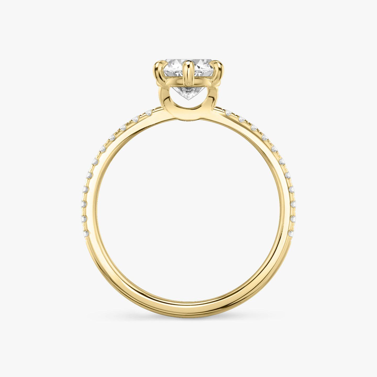 The Signature 6 Prong | Marquise | 18k | Yellow Gold | bandAccent: Pavé | bandWidth: standard | hiddenHalo: no | diamondOrientation: vertical | caratWeight: other