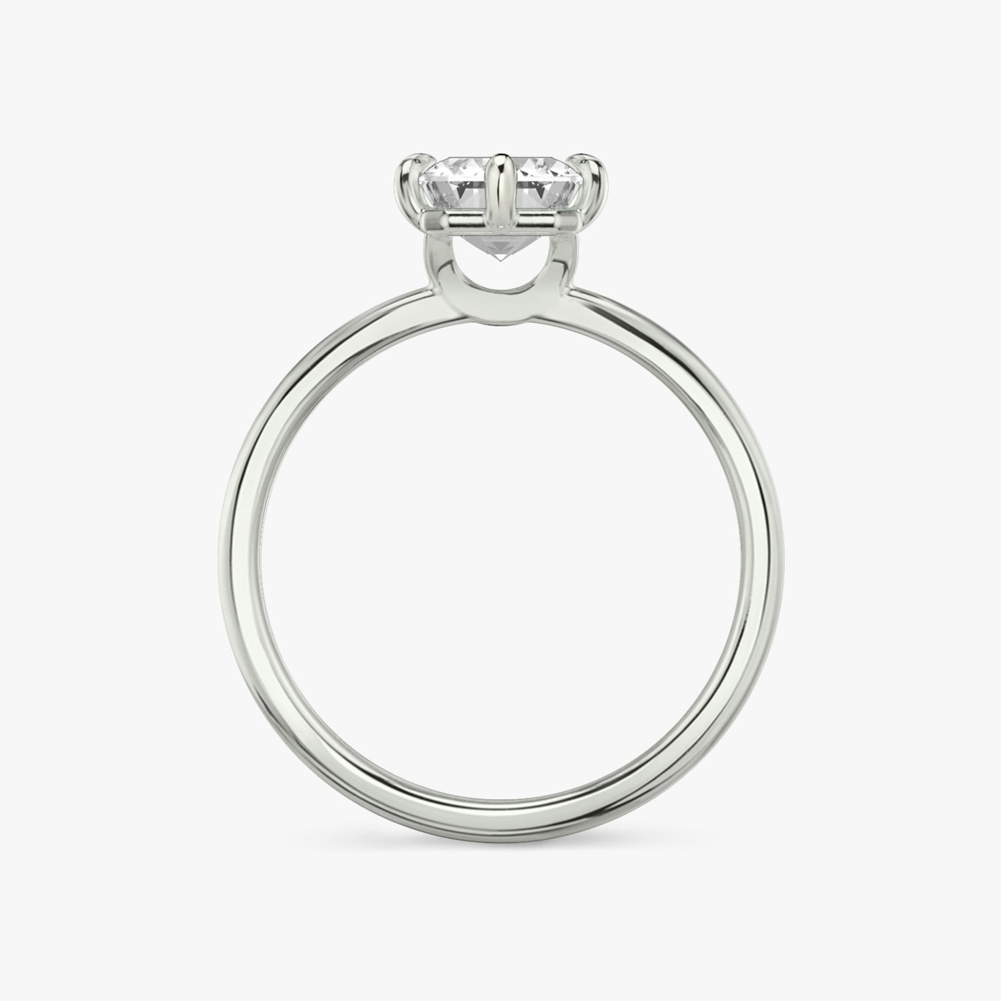 Signature 6 Prong | Emerald | Platin | bandAccent: Ohne Pavé-Besatz | bandWidth: standard | hiddenHalo: no | diamondOrientation: vertical | caratWeight: other