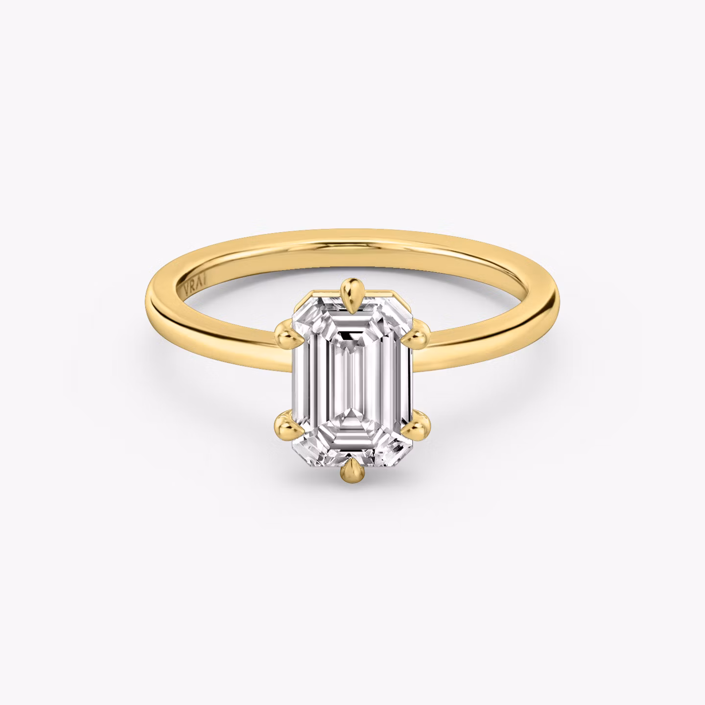 The Signature 6 Prong Emerald | Yellow Gold