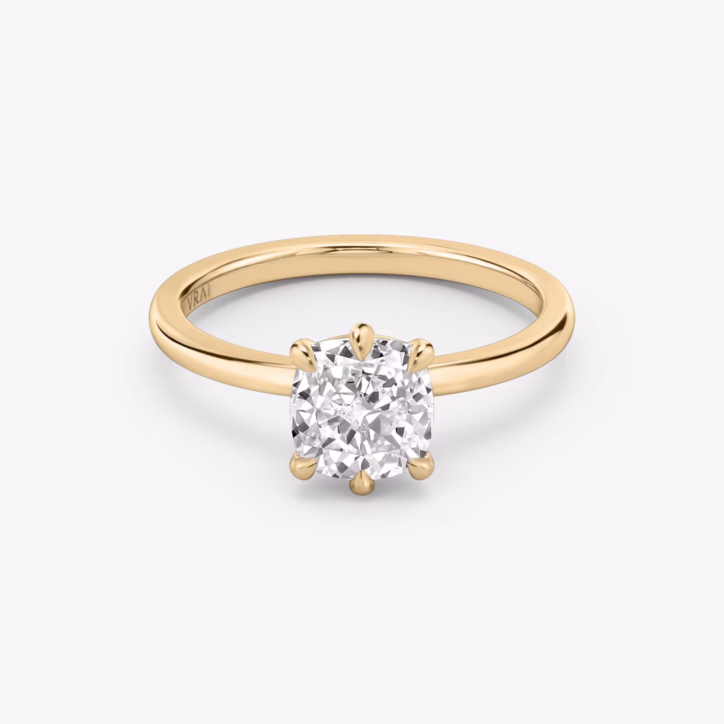 The Signature 6 Prong Cushion | Rose Gold