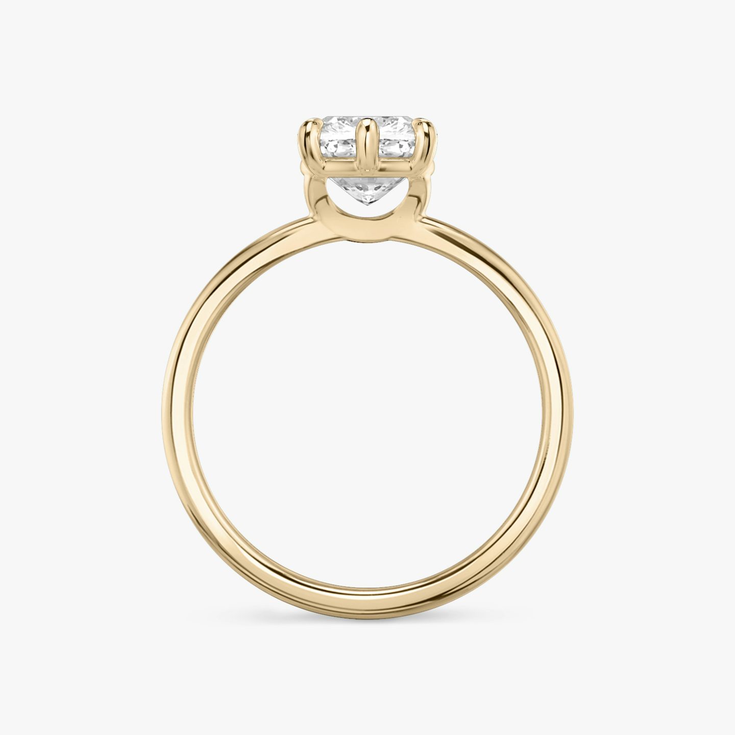 The Signature 6 Prong | Cushion | 14k | Rose Gold | bandAccent: Plain | bandWidth: standard | hiddenHalo: no | diamondOrientation: vertical | caratWeight: other