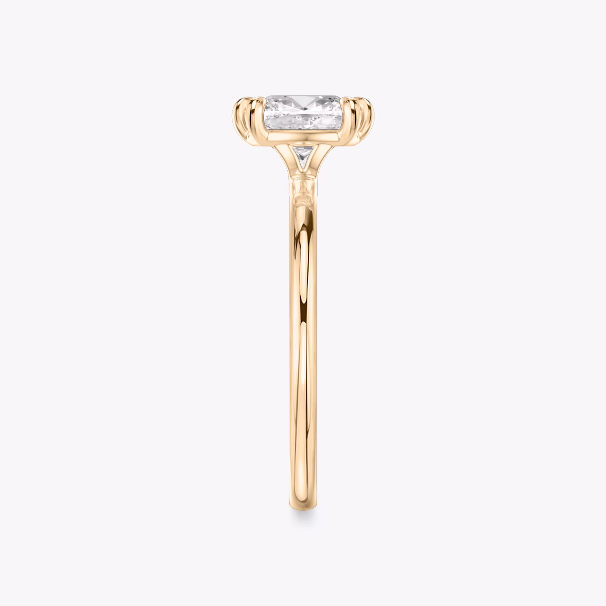 The Signature 6 Prong | Cushion | 14k | Rose Gold | bandAccent: Plain | bandWidth: standard | hiddenHalo: no | diamondOrientation: vertical | caratWeight: other