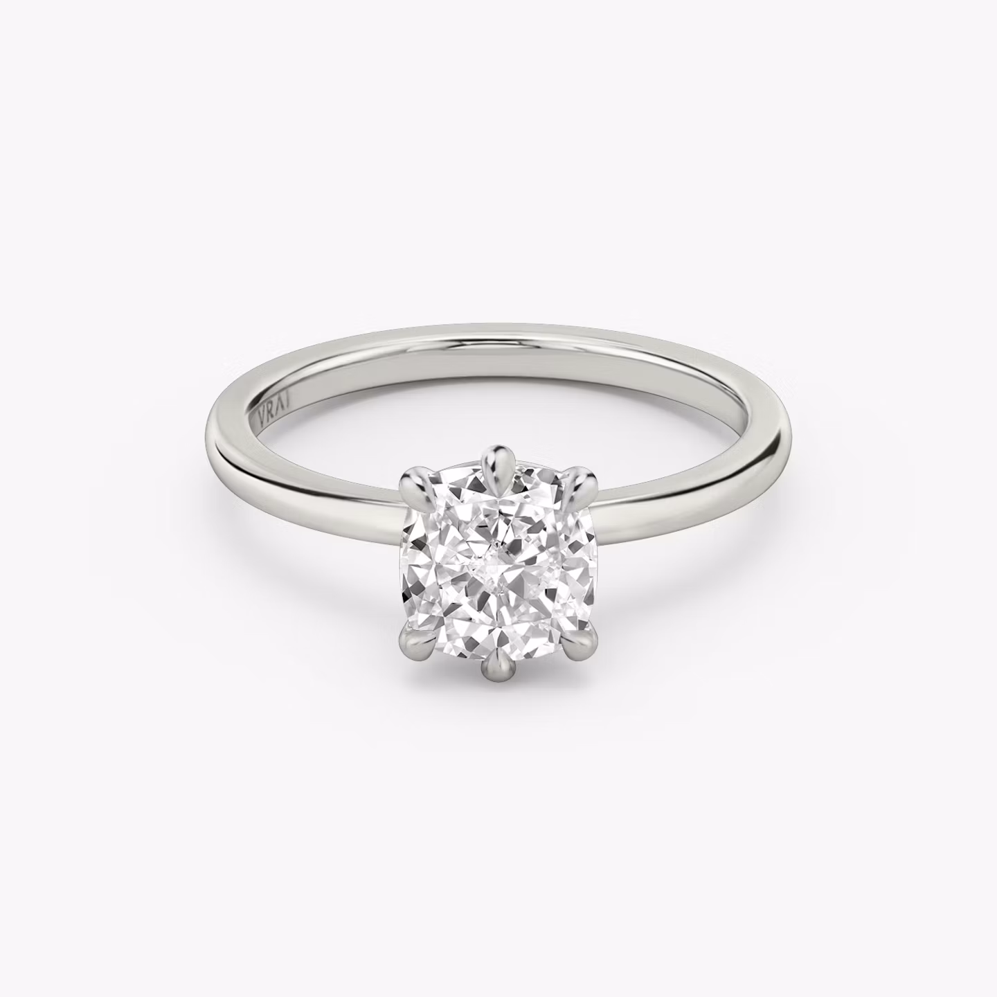 The Signature 6 Prong Cushion | White Gold