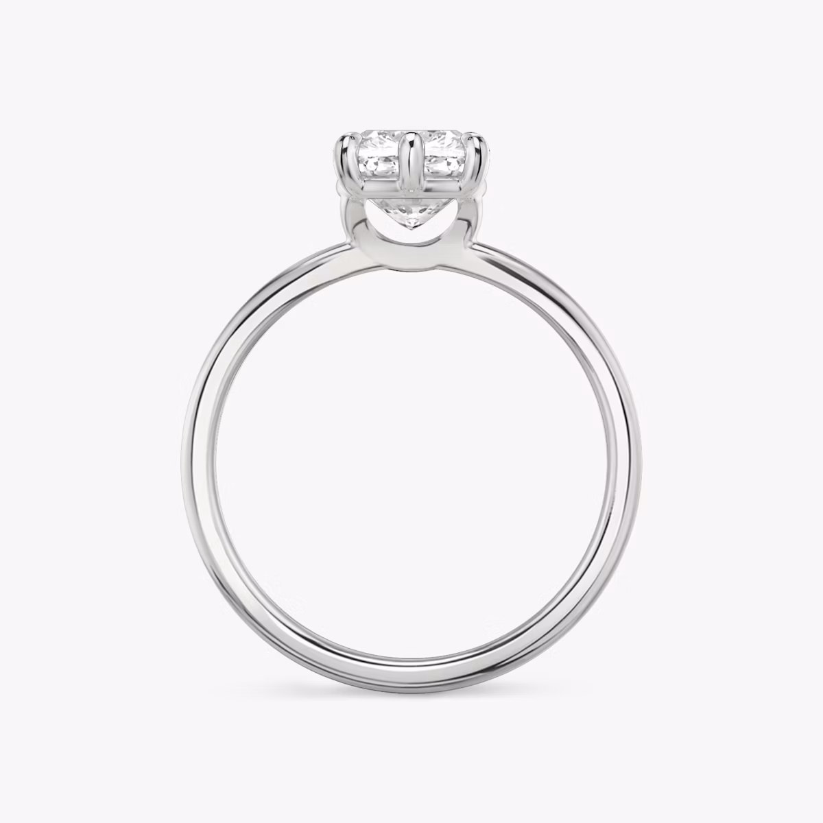 The Signature 6 Prong | Cushion | Platinum | bandAccent: Plain | bandWidth: standard | hiddenHalo: no | diamondOrientation: vertical | caratWeight: other
