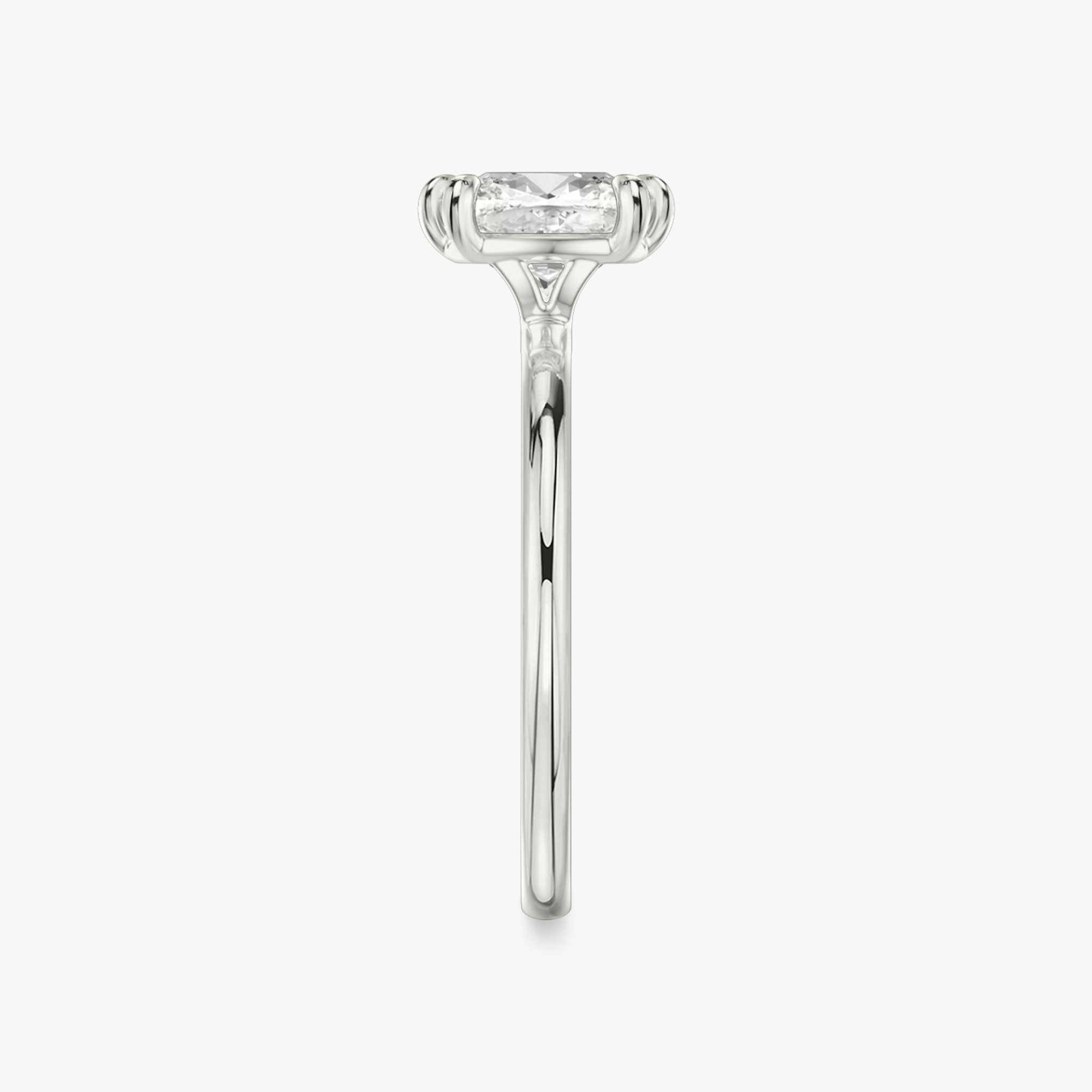 The Signature 6 Prong | Cushion | 18k | White Gold | bandAccent: Plain | bandWidth: standard | hiddenHalo: no | diamondOrientation: vertical | caratWeight: other