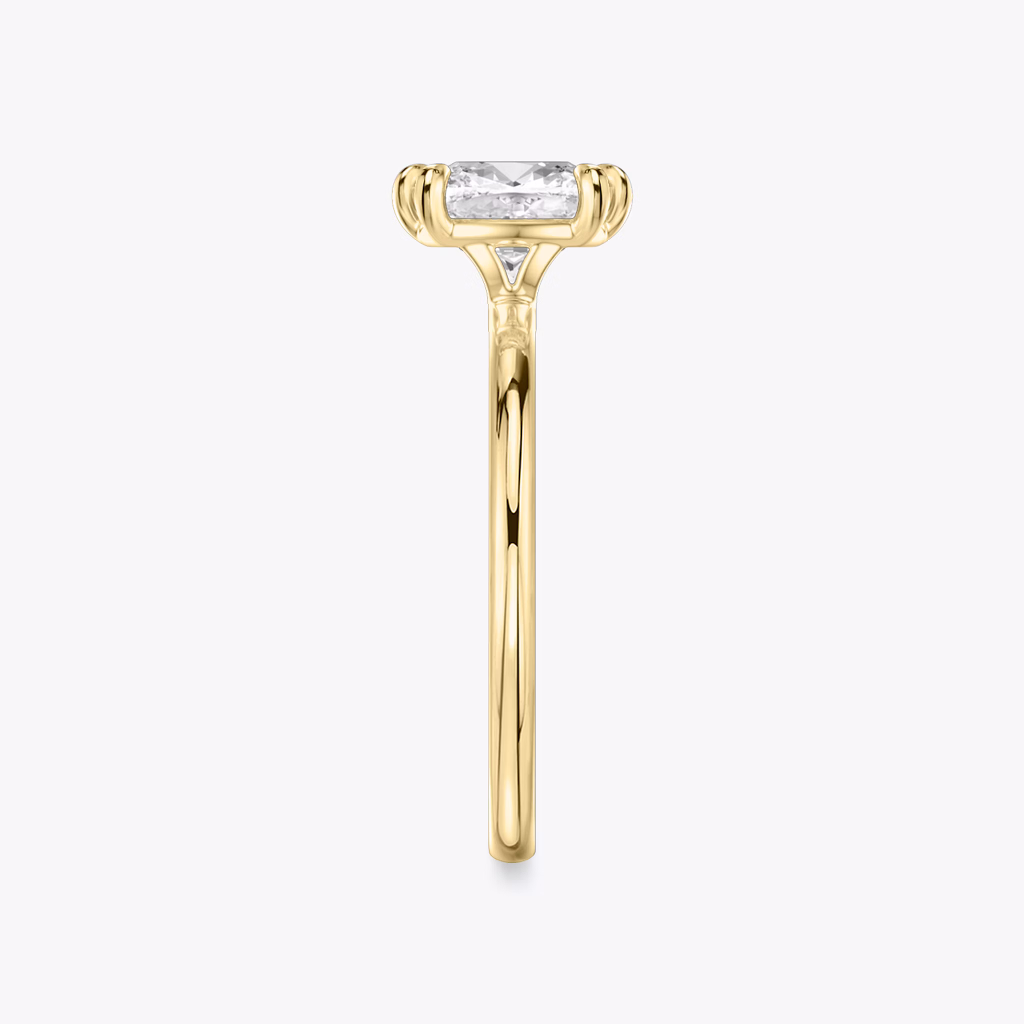The Signature 6 Prong | Cushion | 18k | Yellow Gold | bandAccent: Plain | bandWidth: standard | hiddenHalo: no | diamondOrientation: vertical | caratWeight: other