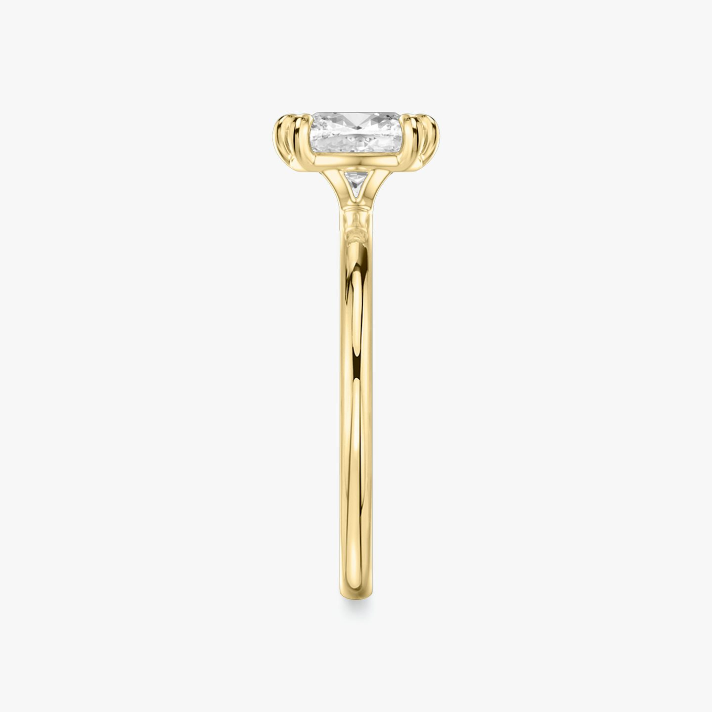 The Signature 6 Prong | Cushion | 18k | Yellow Gold | bandAccent: Plain | bandWidth: standard | hiddenHalo: no | diamondOrientation: vertical | caratWeight: other