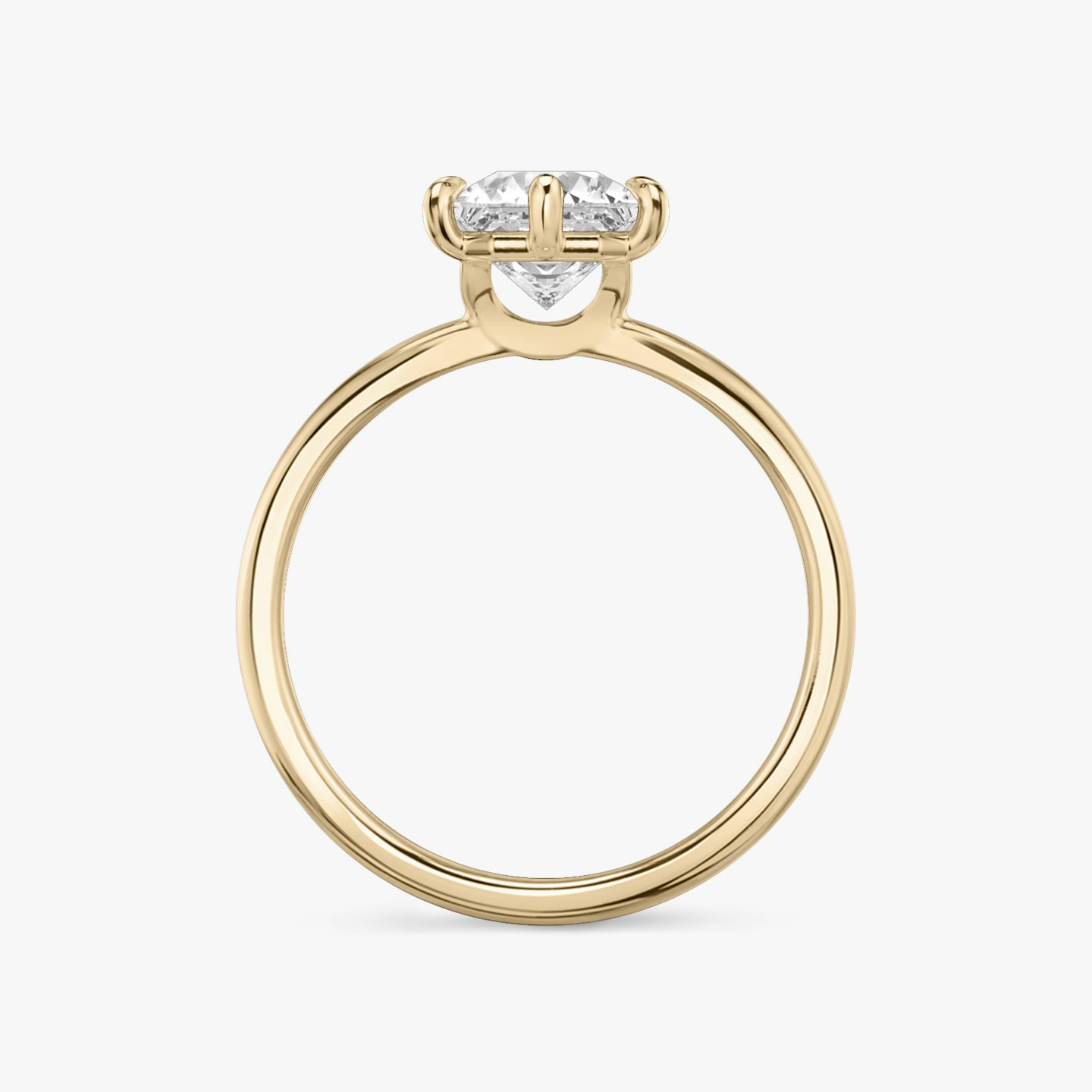 Signature 6 Prong | Asscher | 14k | Roségold | bandAccent: Ohne Pavé-Besatz | bandWidth: standard | hiddenHalo: no | diamondOrientation: vertical | caratWeight: other