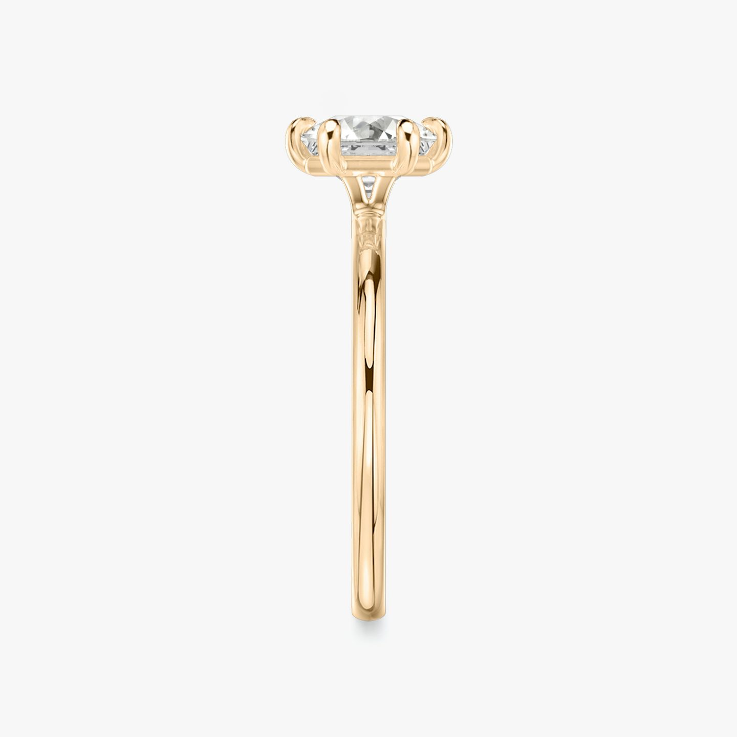 Signature 6 Prong | Asscher | 14k | Roségold | bandAccent: Ohne Pavé-Besatz | bandWidth: standard | hiddenHalo: no | diamondOrientation: vertical | caratWeight: other