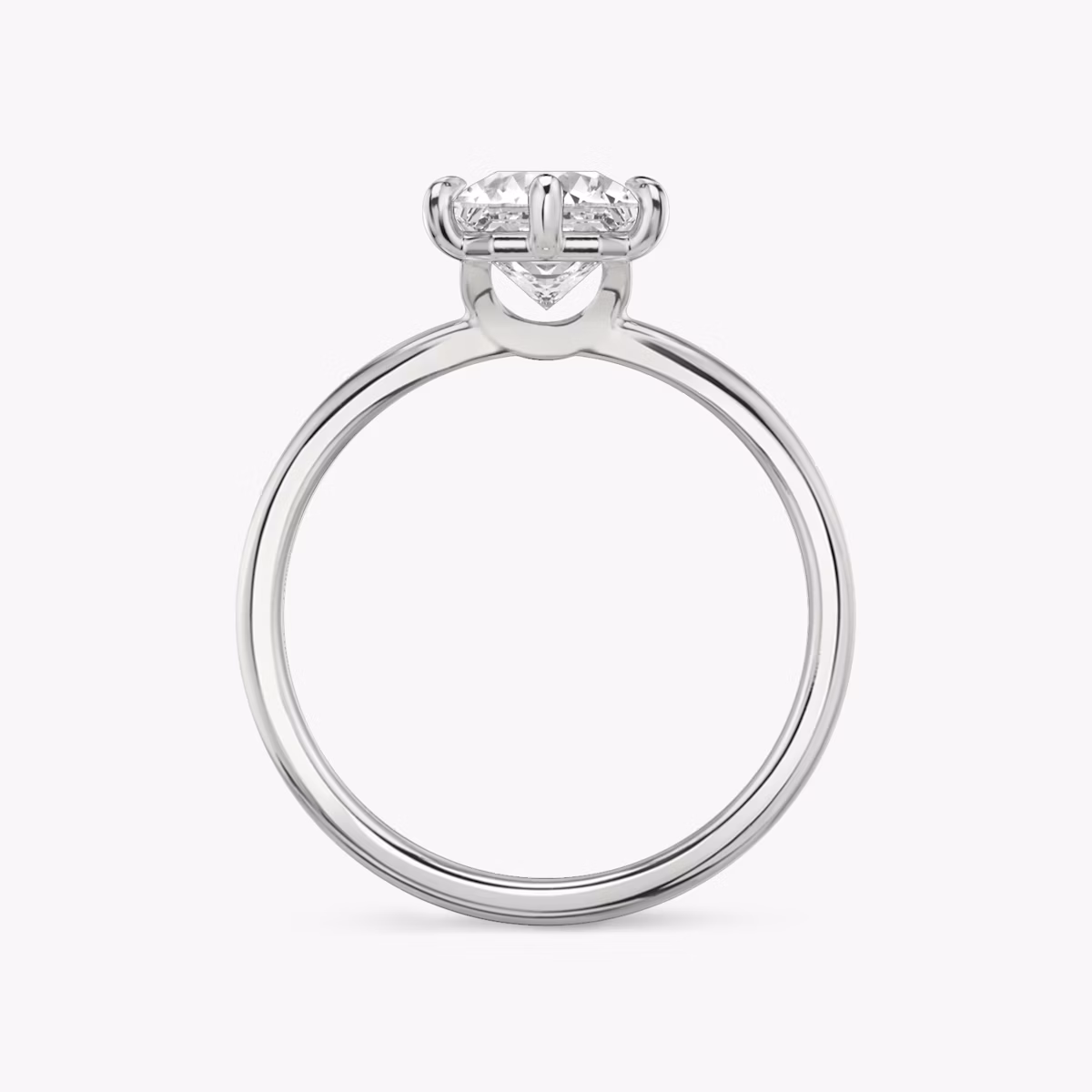 The Signature 6 Prong | Asscher | Platinum | bandAccent: Plain | bandWidth: standard | hiddenHalo: no | diamondOrientation: vertical | caratWeight: other