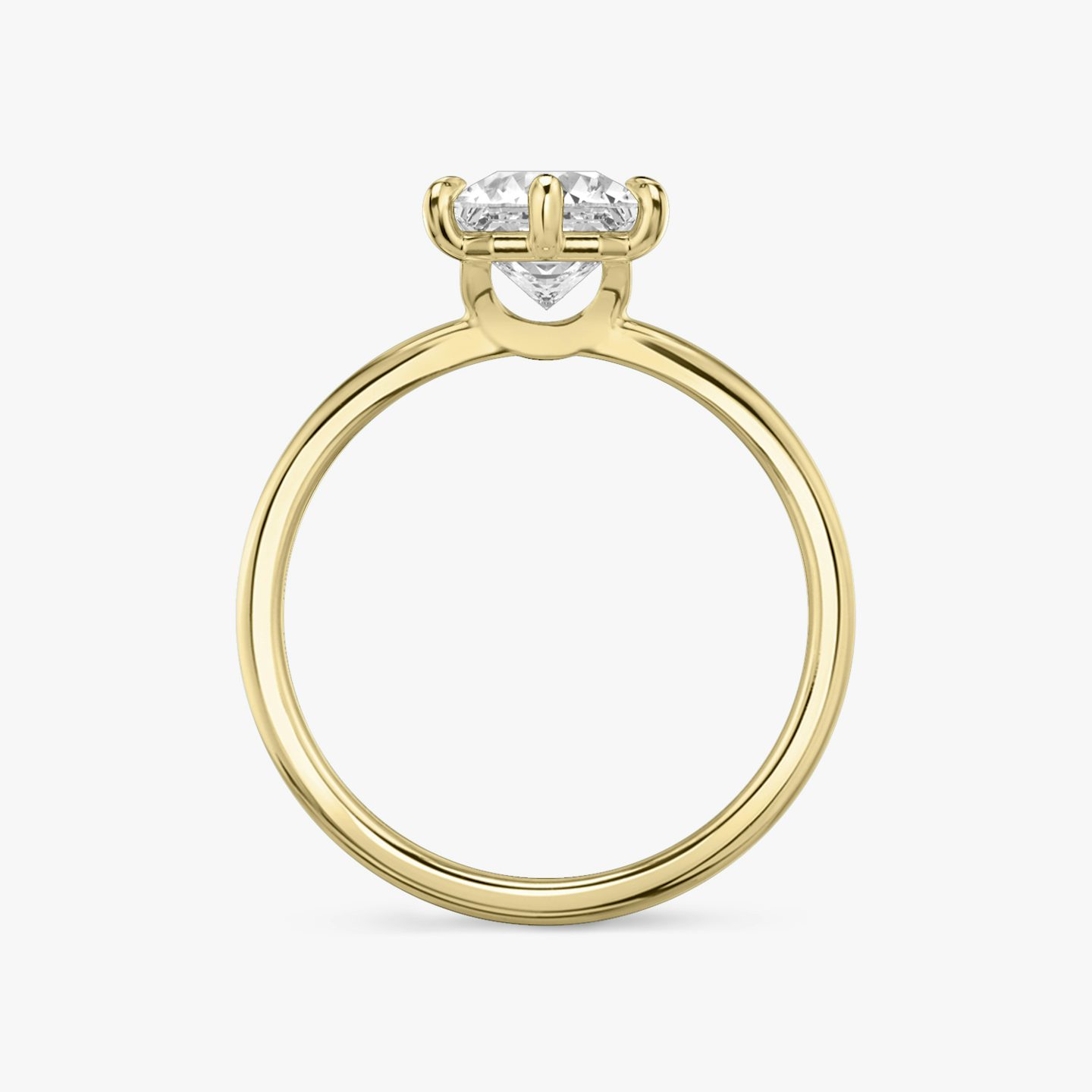 The Signature 6 Prong | Asscher | 18k | Yellow Gold | bandAccent: Plain | bandWidth: standard | hiddenHalo: no | diamondOrientation: vertical | caratWeight: other
