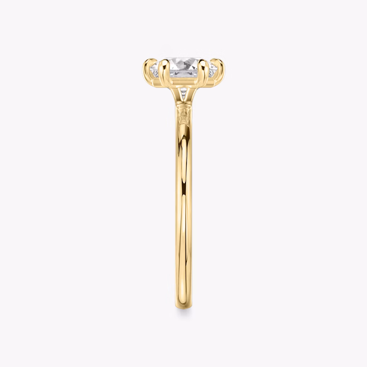 The Signature 6 Prong | Asscher | 18k | Yellow Gold | bandAccent: Plain | bandWidth: standard | hiddenHalo: no | diamondOrientation: vertical | caratWeight: other