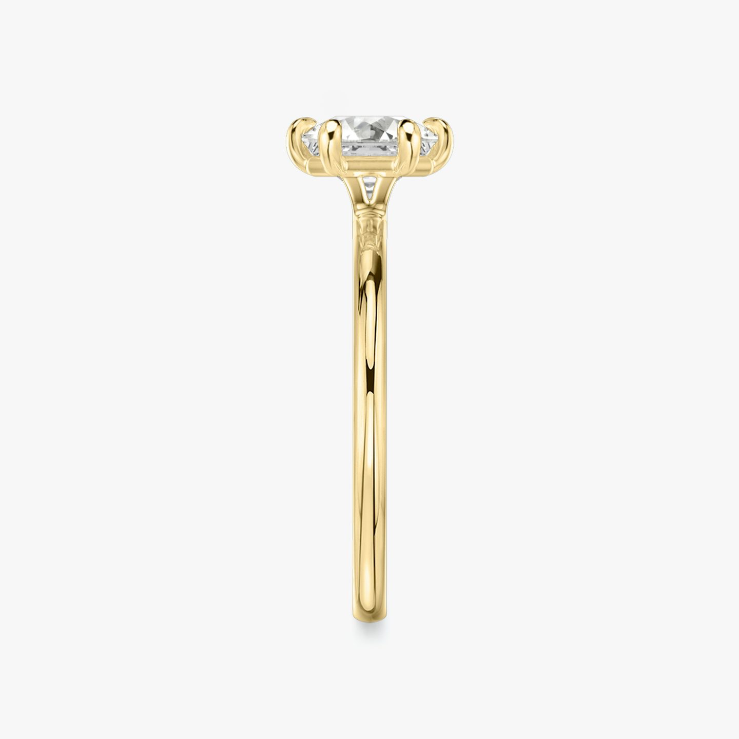 The Signature 6 Prong | Asscher | 18k | Yellow Gold | bandAccent: Plain | bandWidth: standard | hiddenHalo: no | diamondOrientation: vertical | caratWeight: other