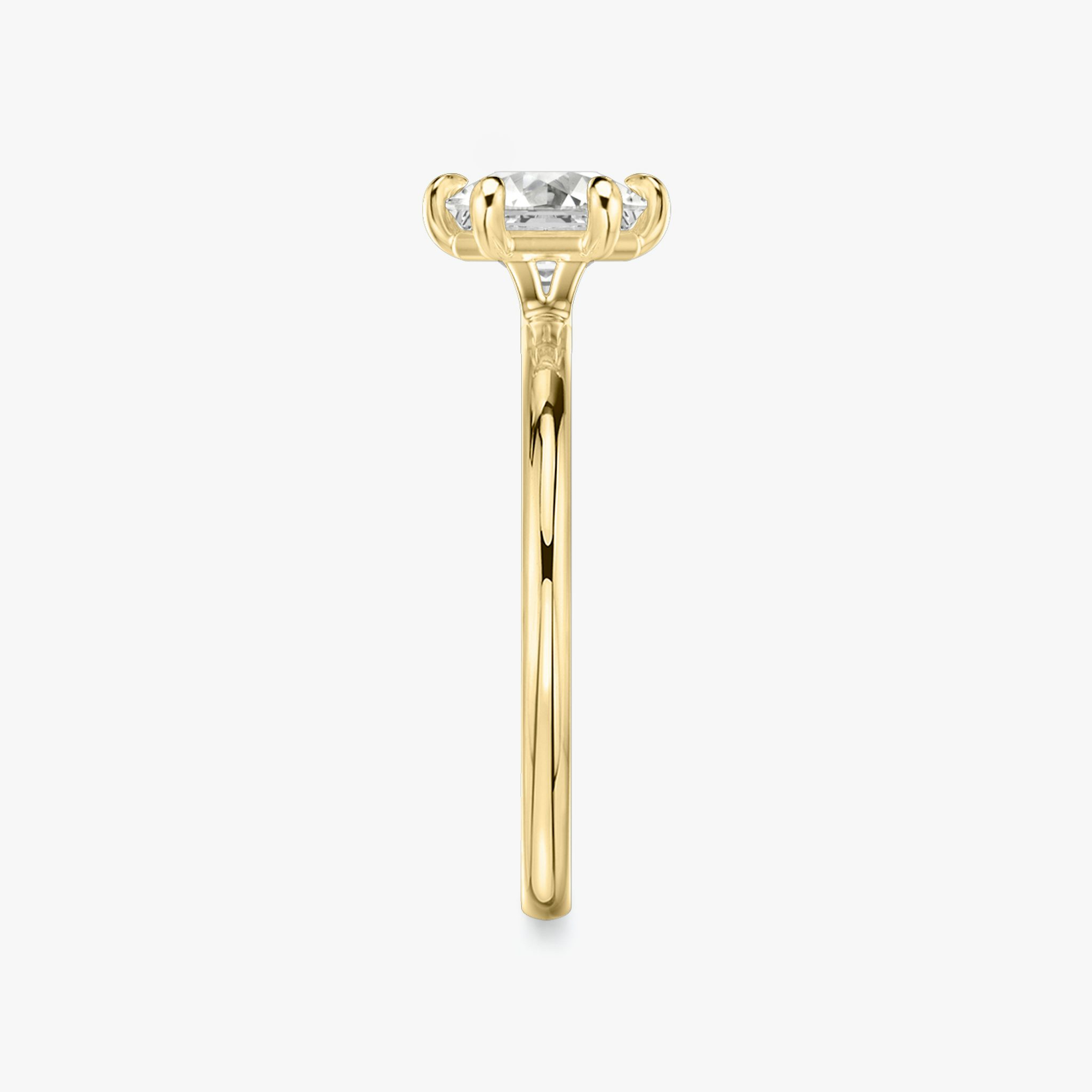 The Signature 6 Prong | Asscher | 18k | Yellow Gold | bandAccent: Plain | bandWidth: standard | hiddenHalo: no | diamondOrientation: vertical | caratWeight: other