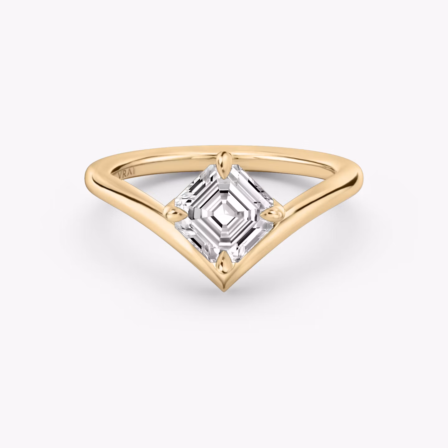 The Signature V Asscher | Rose Gold