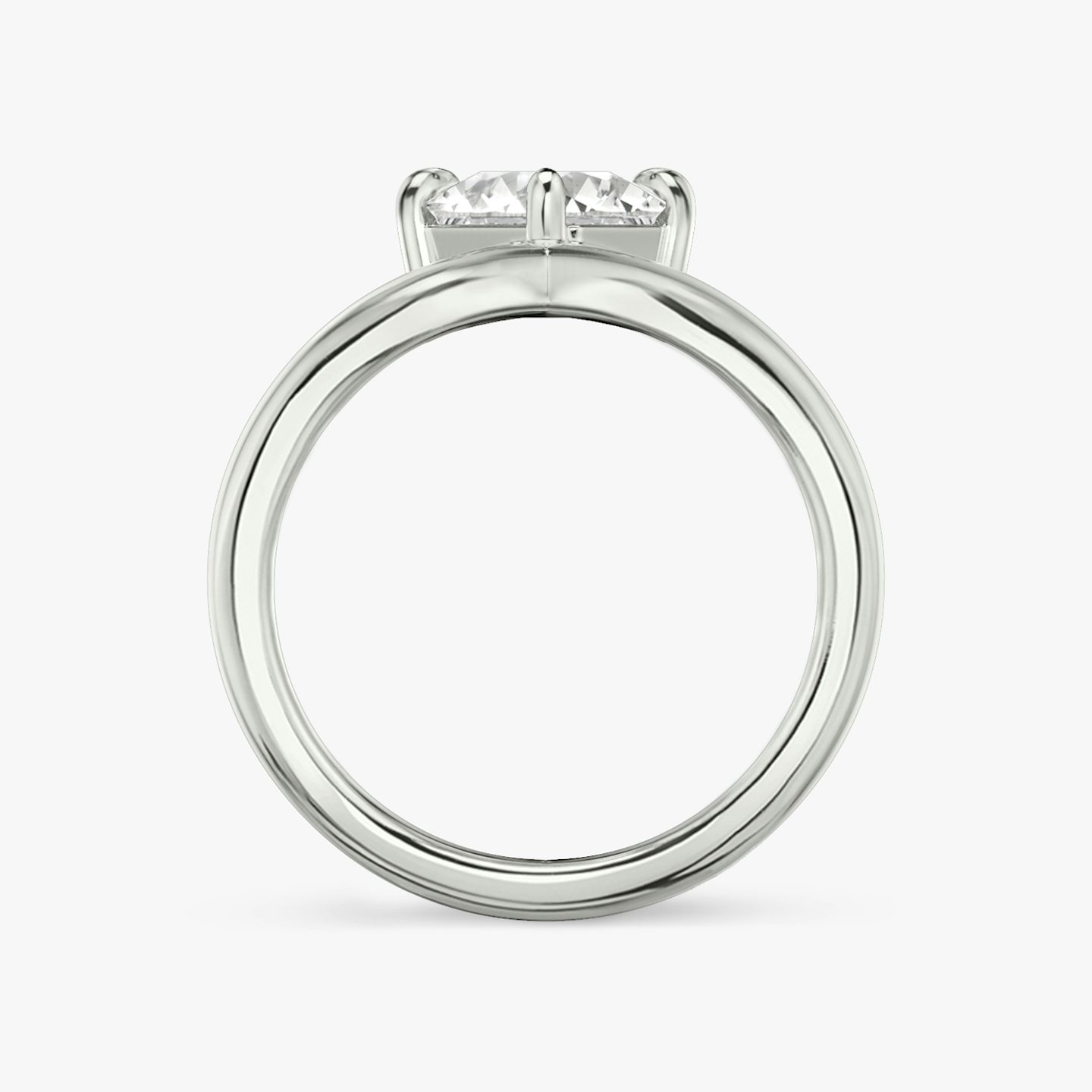 The Signature V | Asscher | Platinum | bandAccent: Plain | diamondOrientation: vertical | caratWeight: other