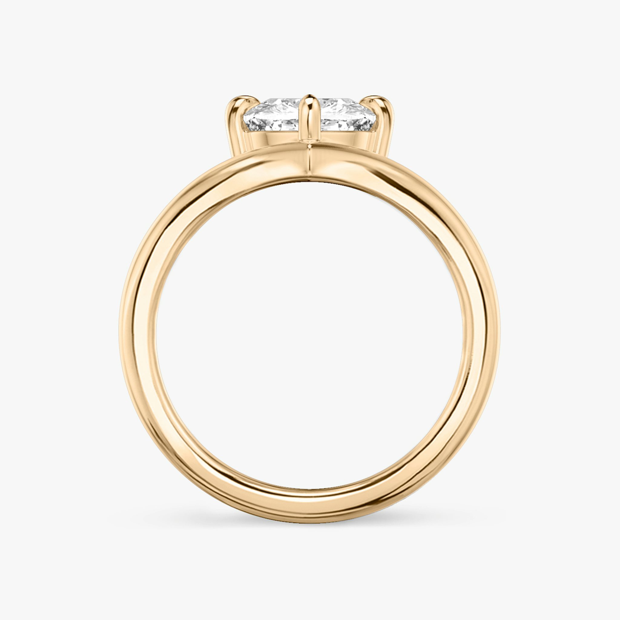Signature V | Cushion | 14k | Roségold | bandAccent: Ohne Pavé-Besatz | diamondOrientation: vertical | caratWeight: other