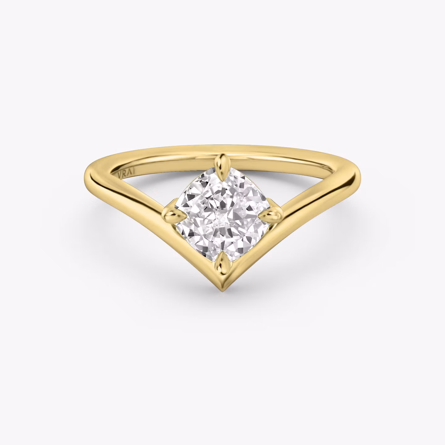 The Signature V Cushion | Yellow Gold