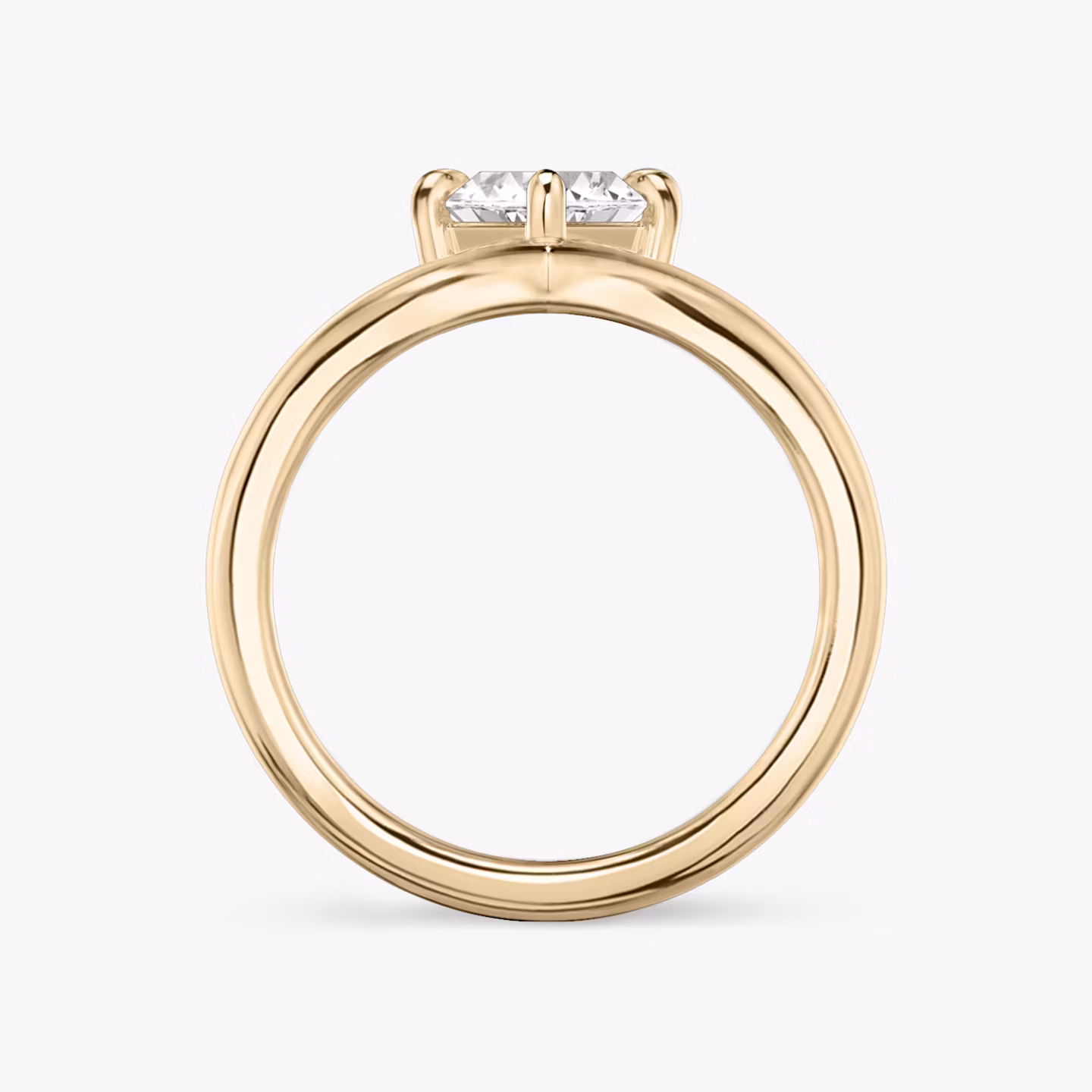 The Signature V | Marquise | 14k | Rose Gold | bandAccent: Plain | diamondOrientation: vertical | caratWeight: other