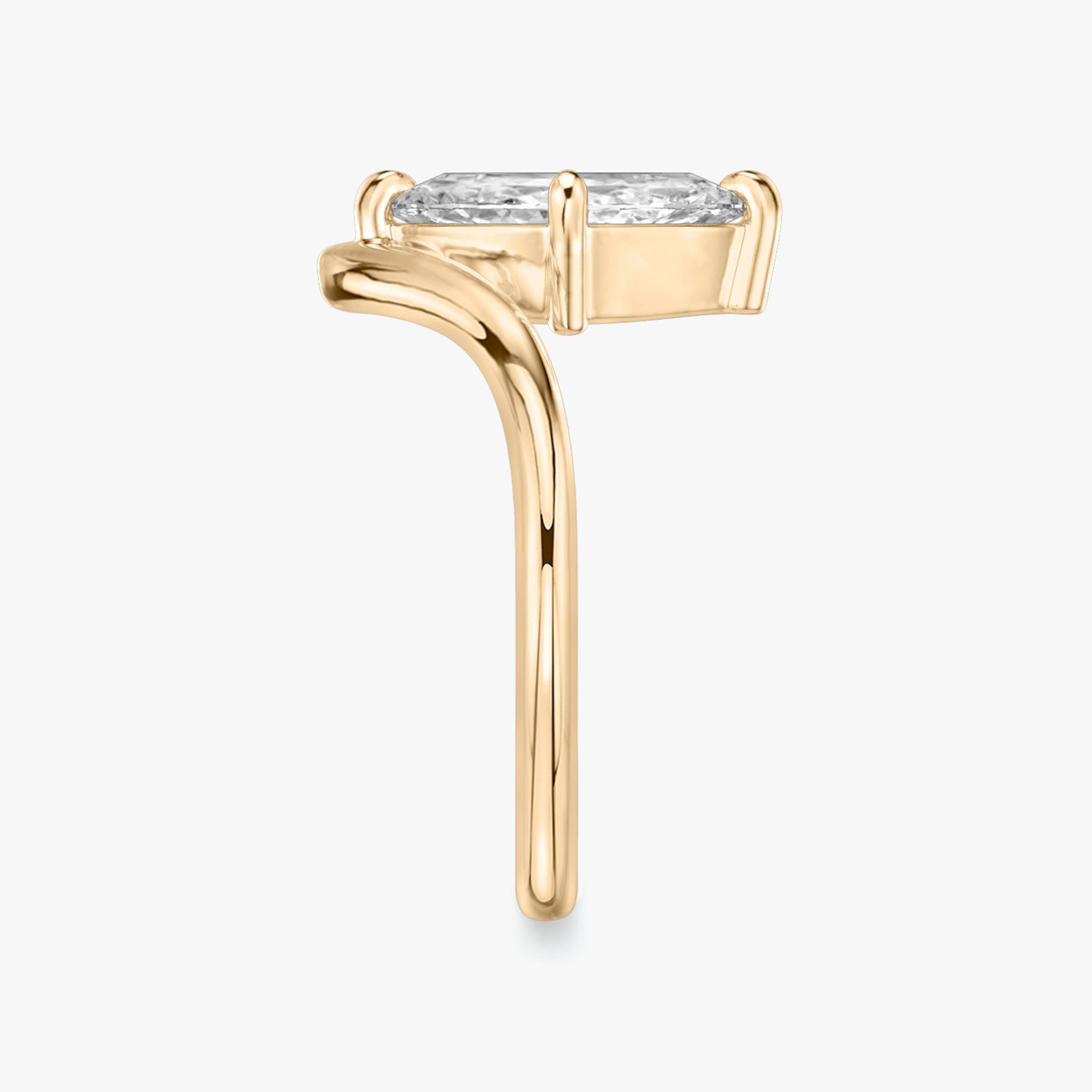 The Signature V | Marquise | 14k | Rose Gold | bandAccent: Plain | diamondOrientation: vertical | caratWeight: other