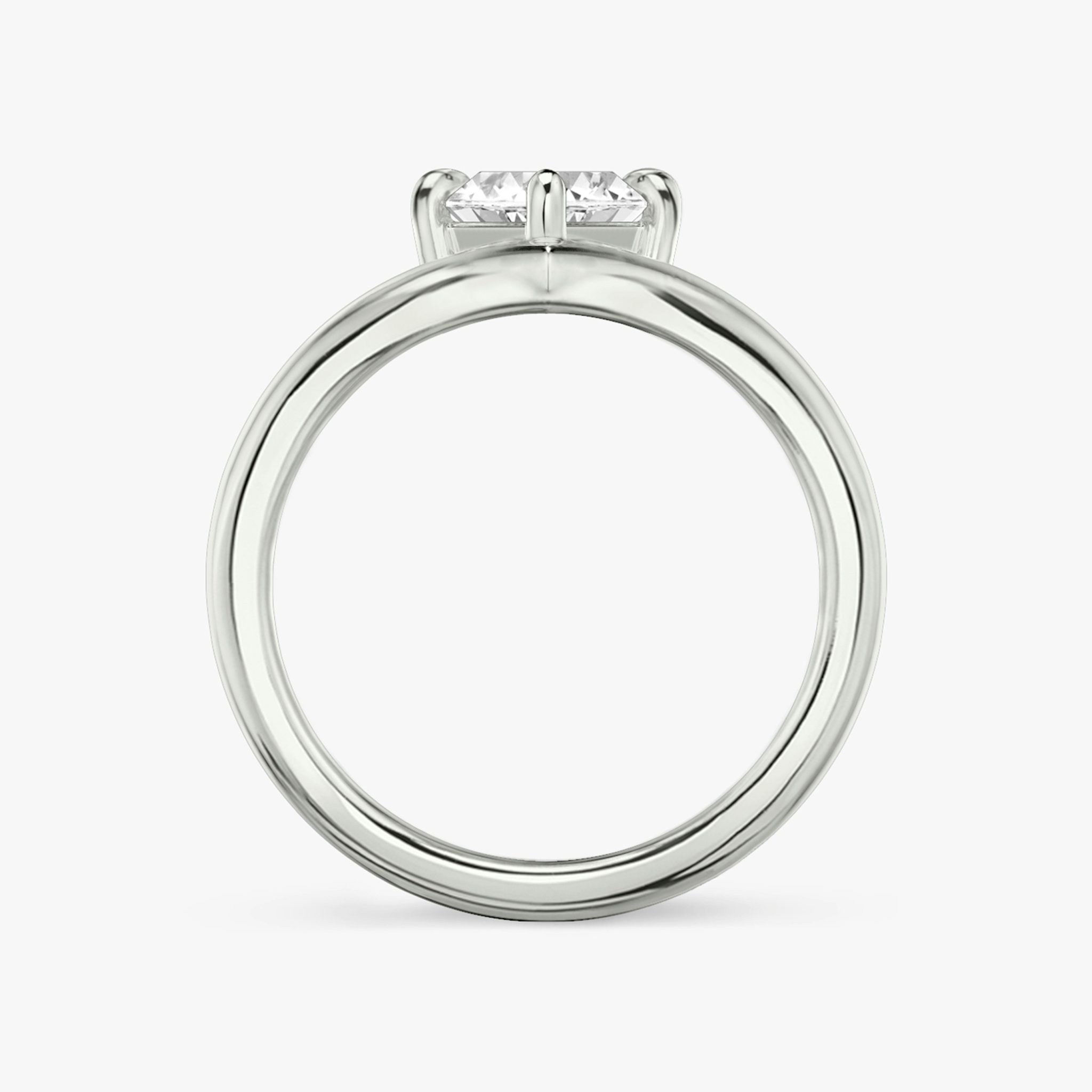 The Signature V | Marquise | 18k | White Gold | bandAccent: Plain | diamondOrientation: vertical | caratWeight: other