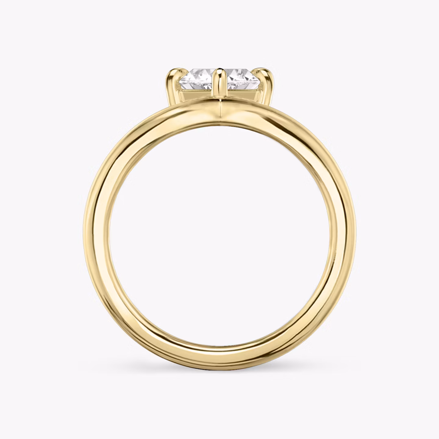 The Signature V | Marquise | 18k | Yellow Gold | bandAccent: Plain | diamondOrientation: vertical | caratWeight: other