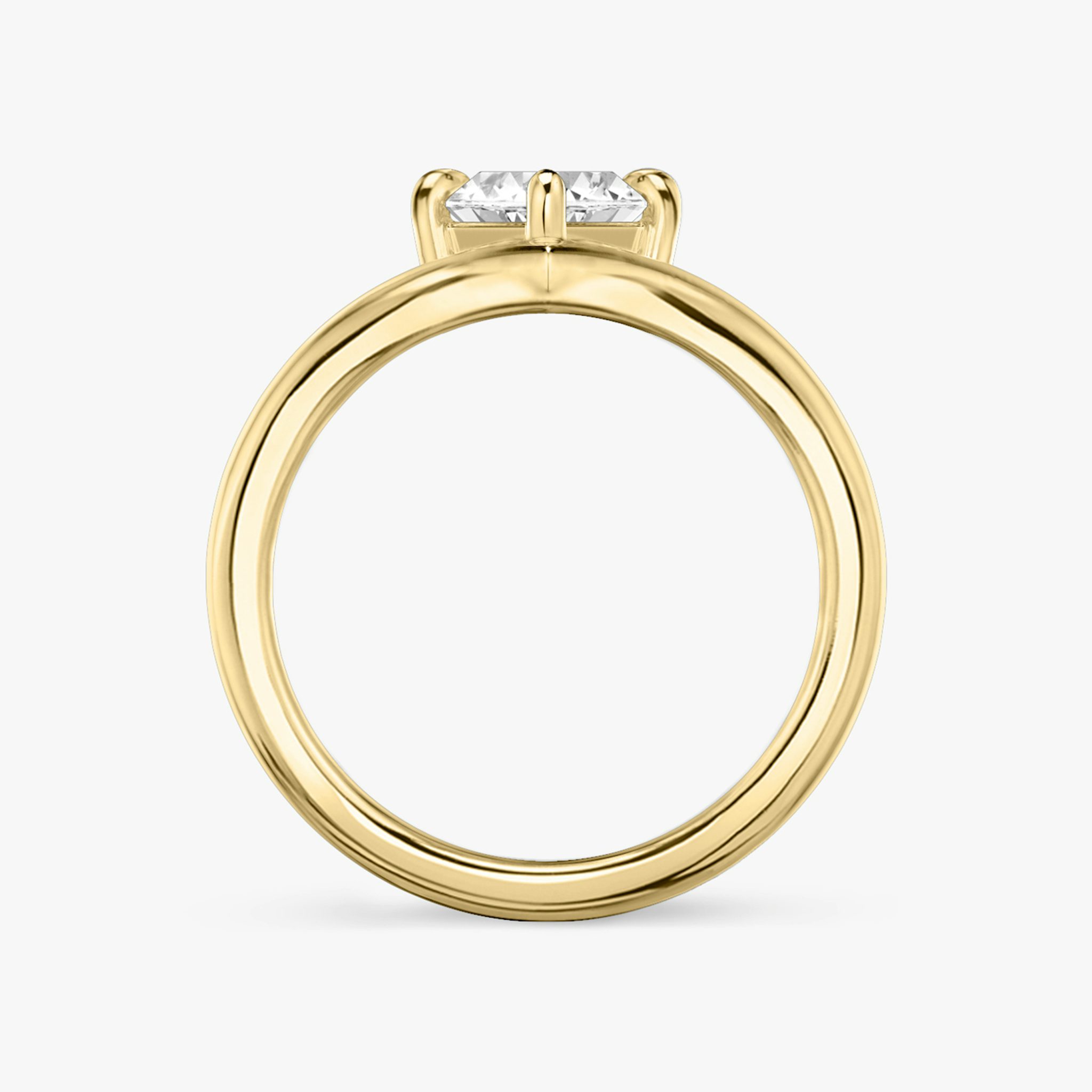 The Signature V | Marquise | 18k | Yellow Gold | bandAccent: Plain | diamondOrientation: vertical | caratWeight: other