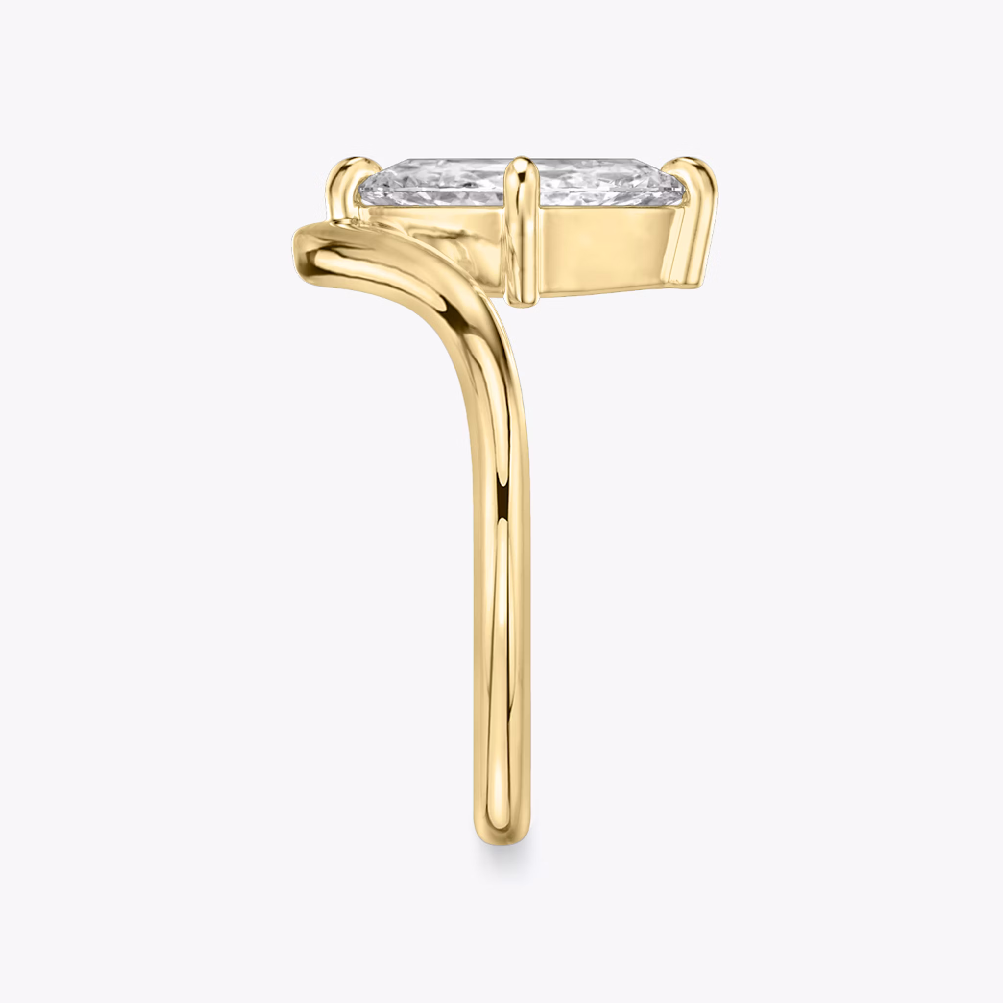 The Signature V | Marquise | 18k | Yellow Gold | bandAccent: Plain | diamondOrientation: vertical | caratWeight: other