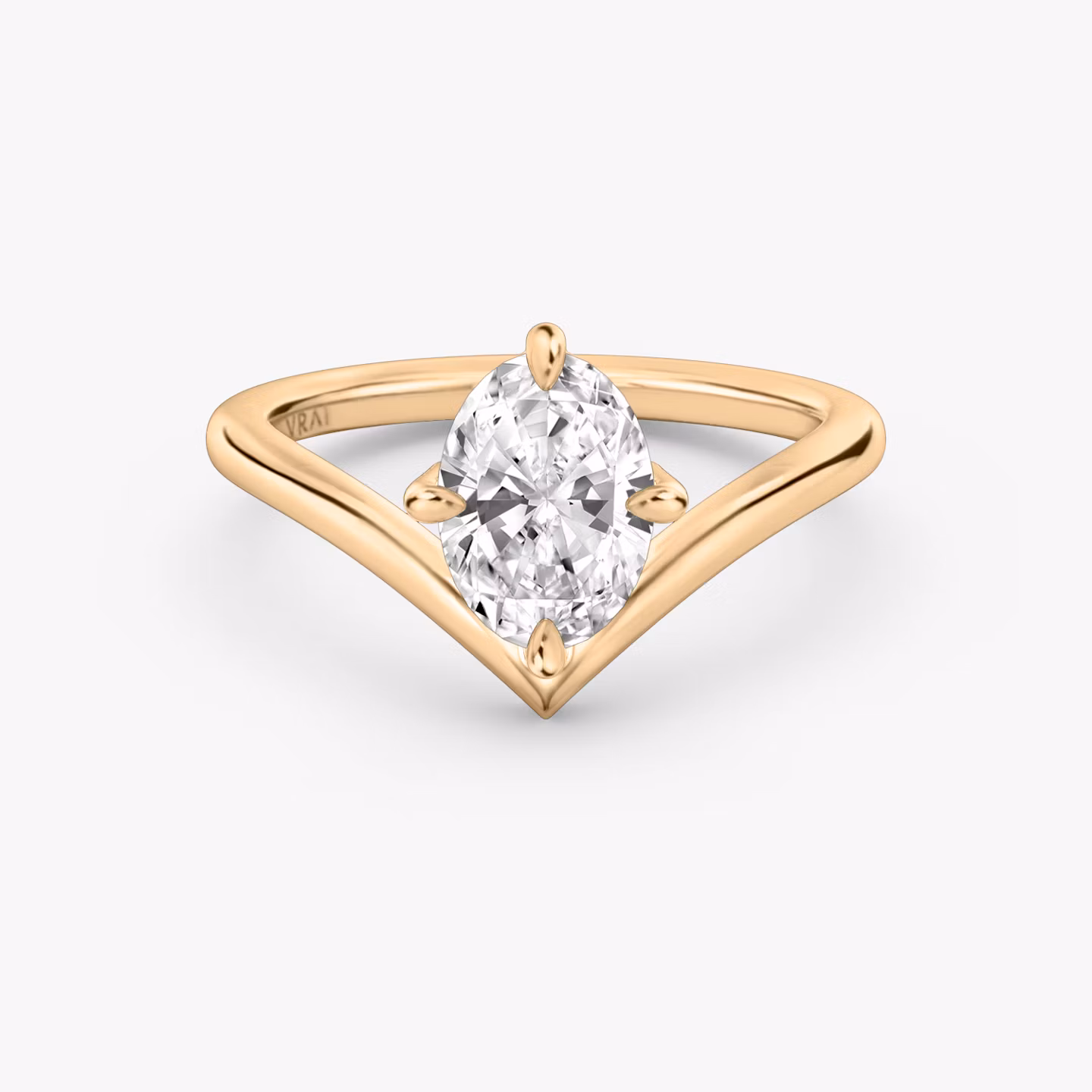 The Signature V Oval | Rose Gold