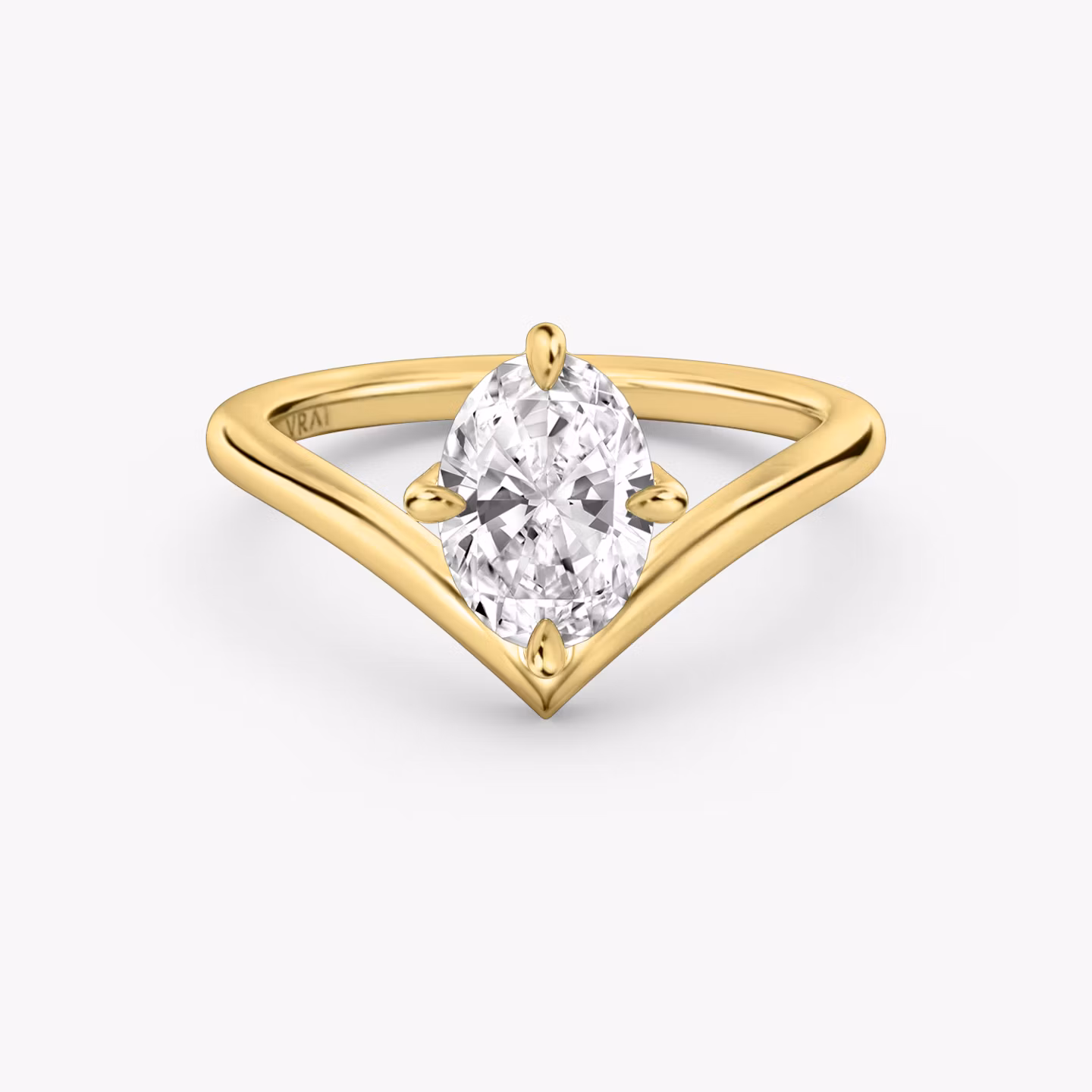 The Signature V Oval | Yellow Gold