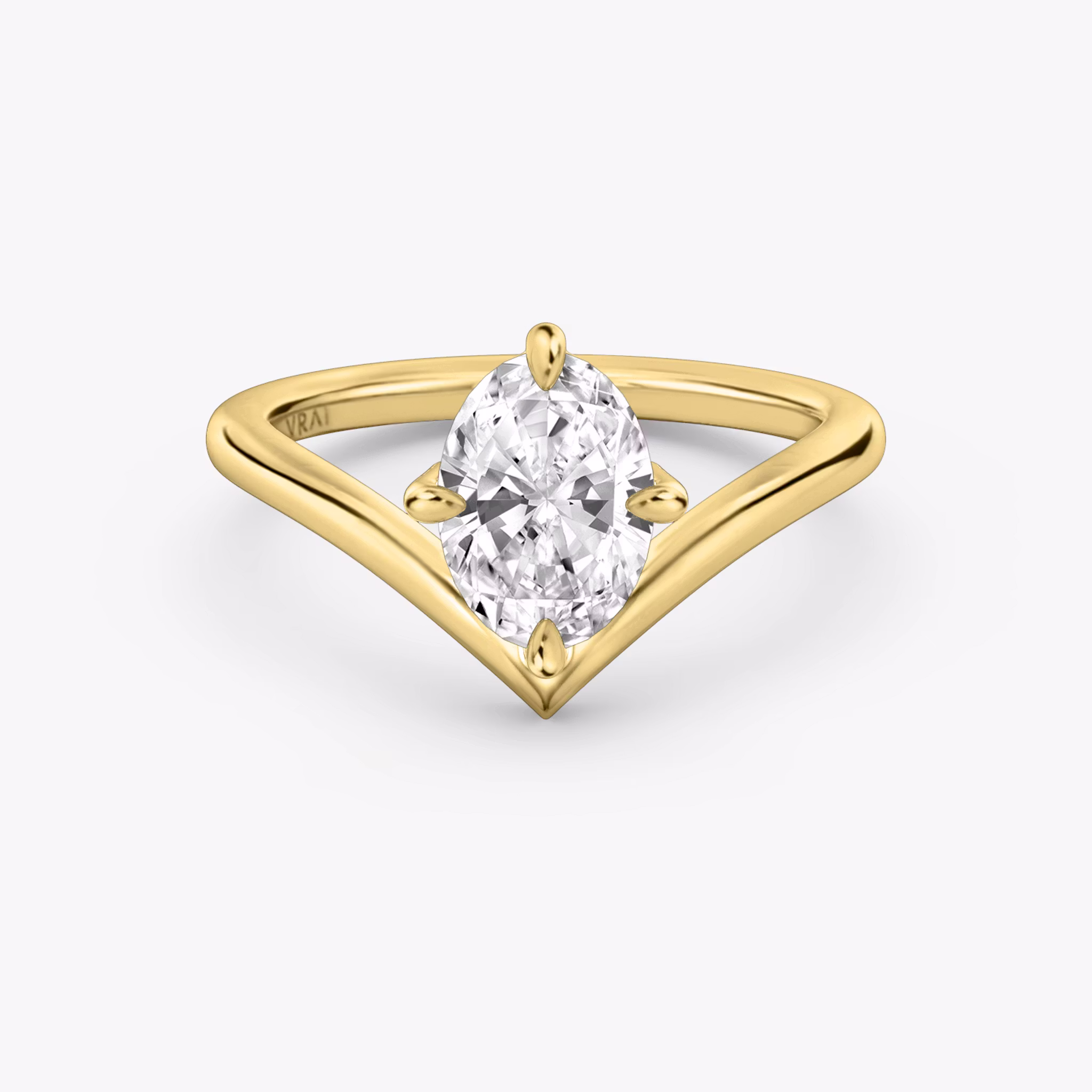 The Signature V Oval | Yellow Gold