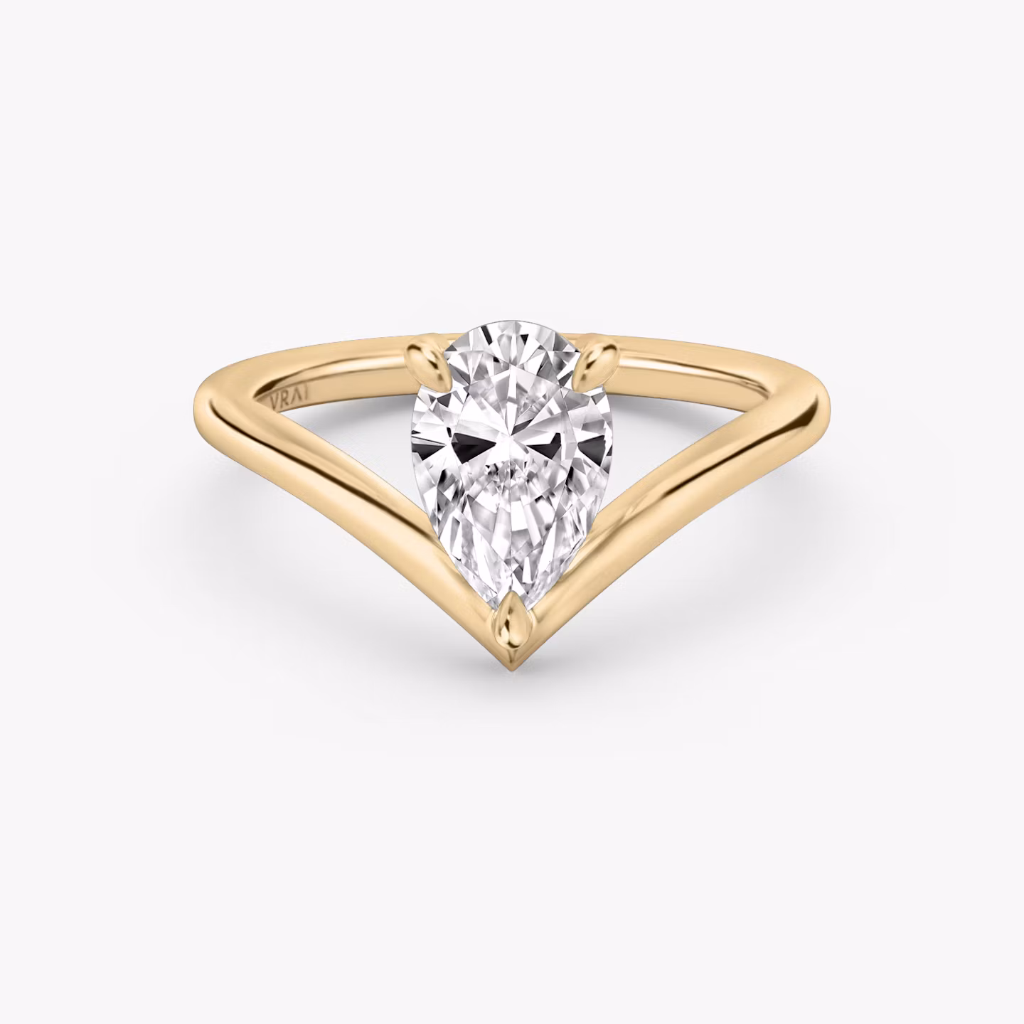 The Signature V Pear | Rose Gold