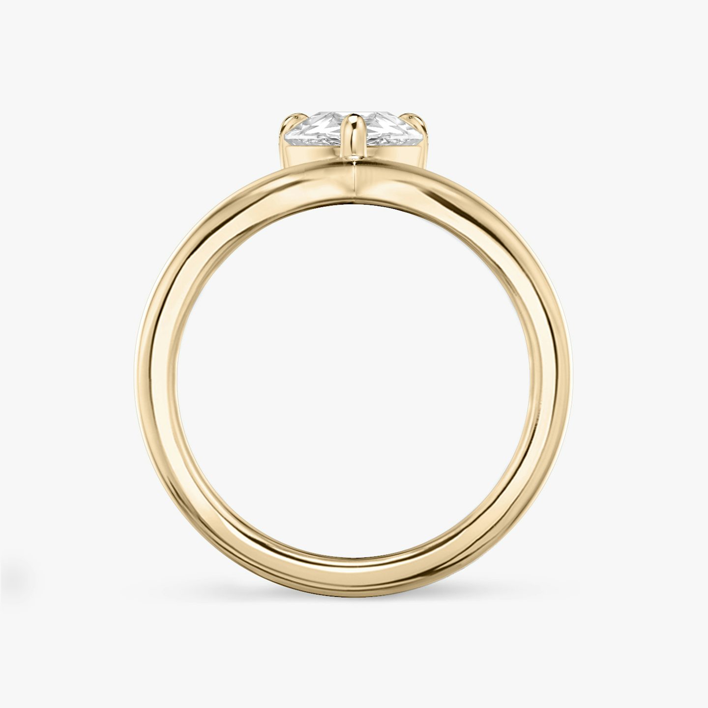 The Signature V | Pear | 14k | Rose Gold | bandAccent: Plain | diamondOrientation: vertical | caratWeight: other